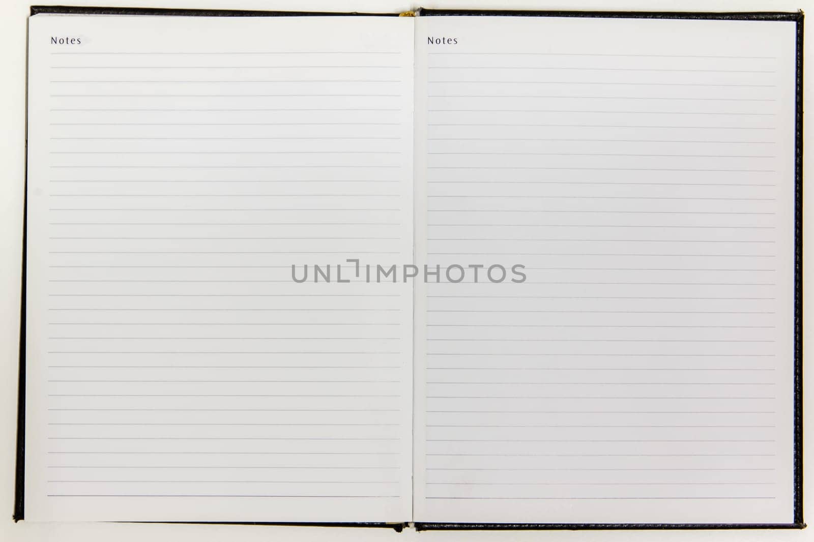 Blank white notebook paper isolate on white background texture