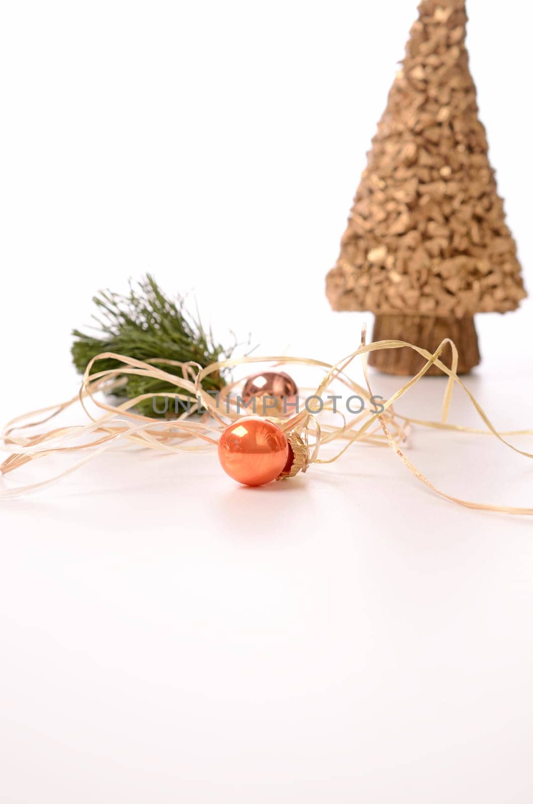 Christmas decoration on a white table
