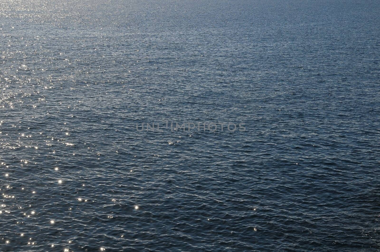 Blue Water Waves Texture on the Atlantic Ocean