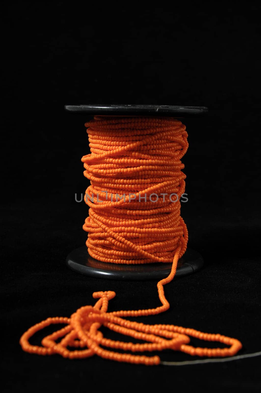 Roll of Twine isolated on a Black Background