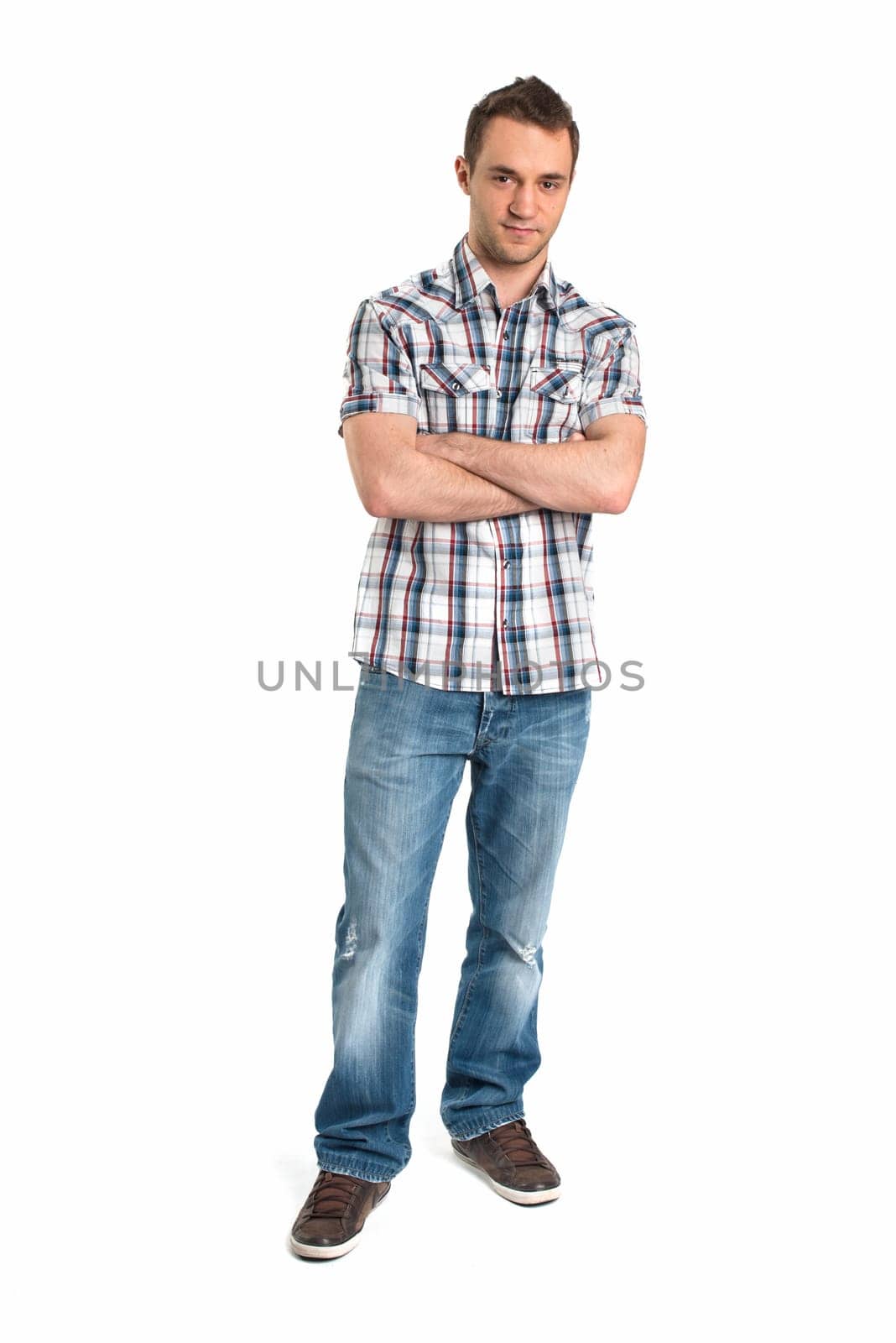 Pretty young man in jeans