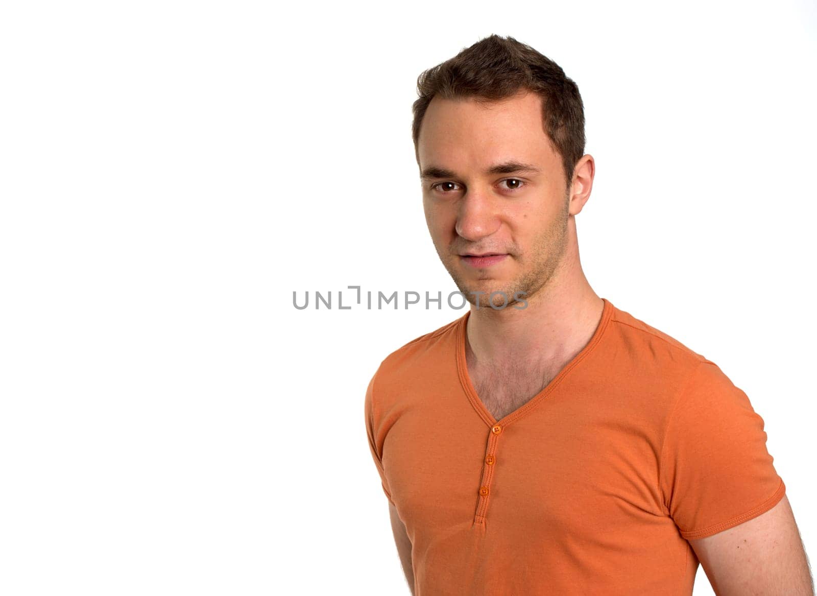 Pretty young man in jeans