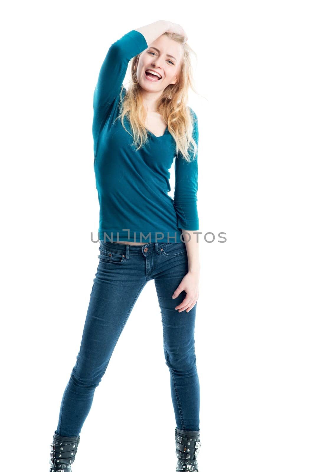 Blonde slim girl
