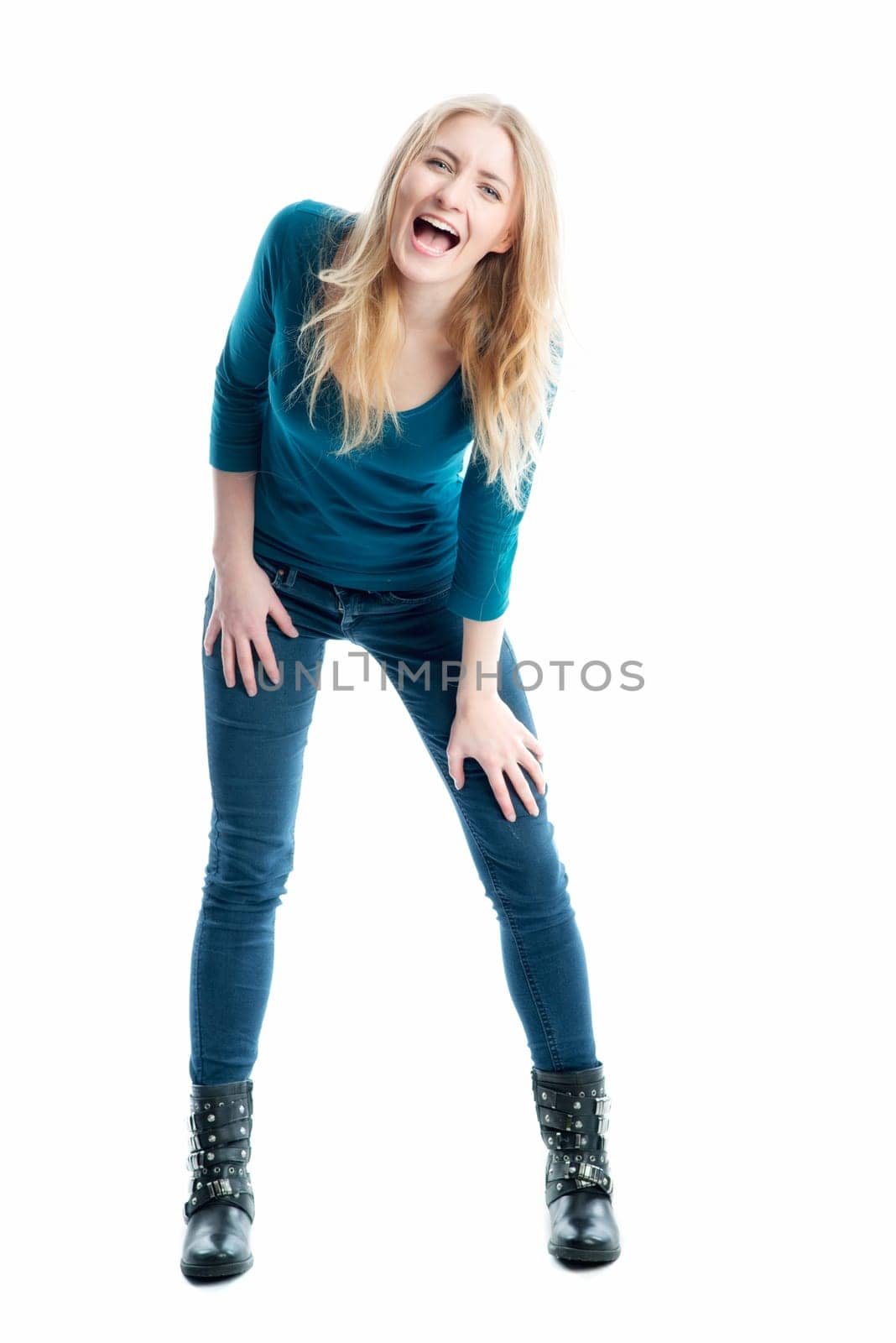 Blonde slim girl
