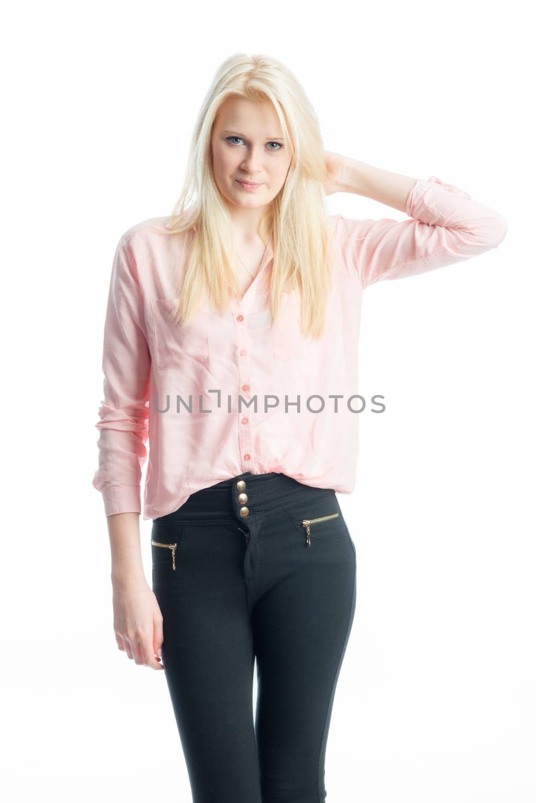 Blonde girl with long hair