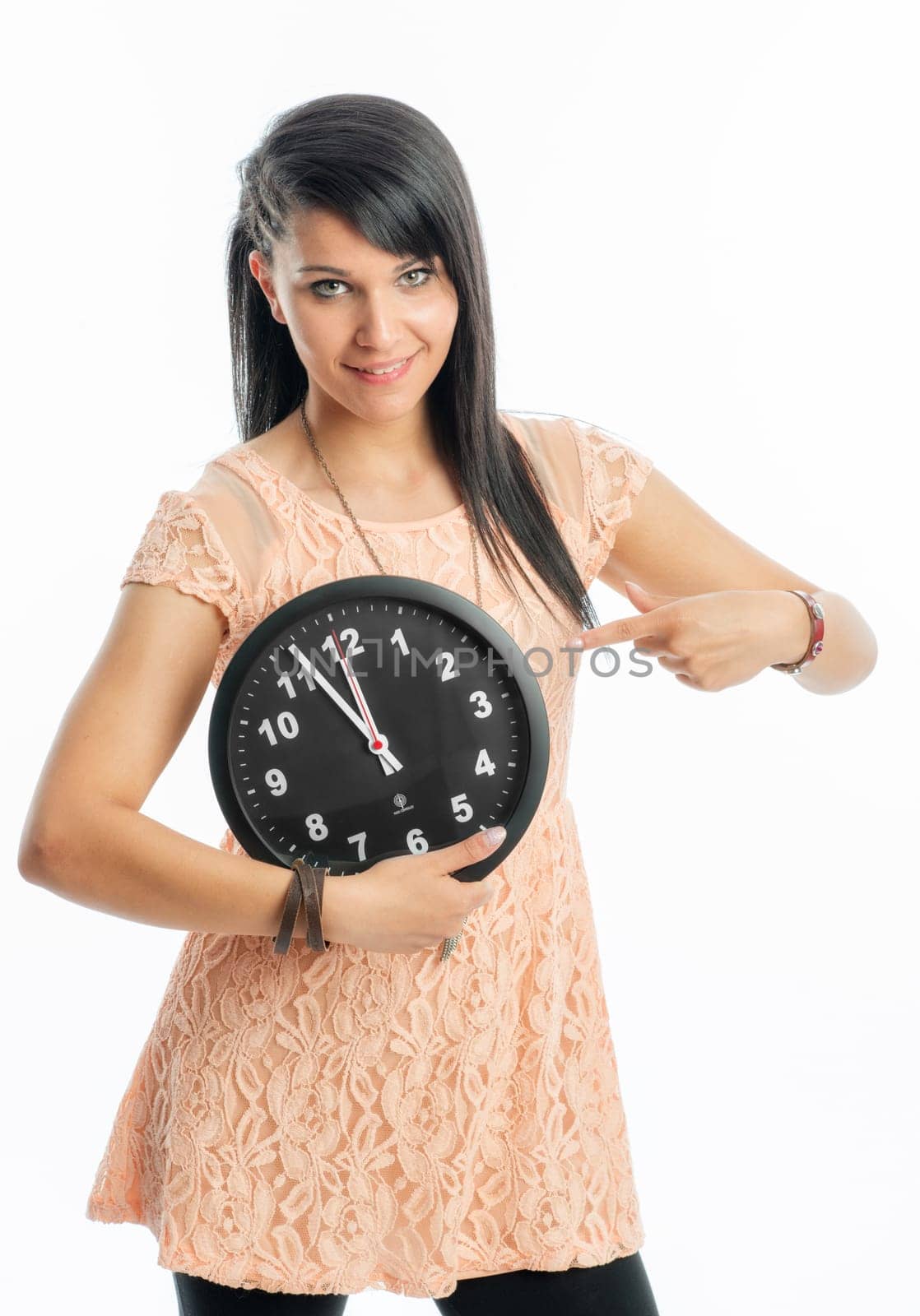 Young girl mt wall clock