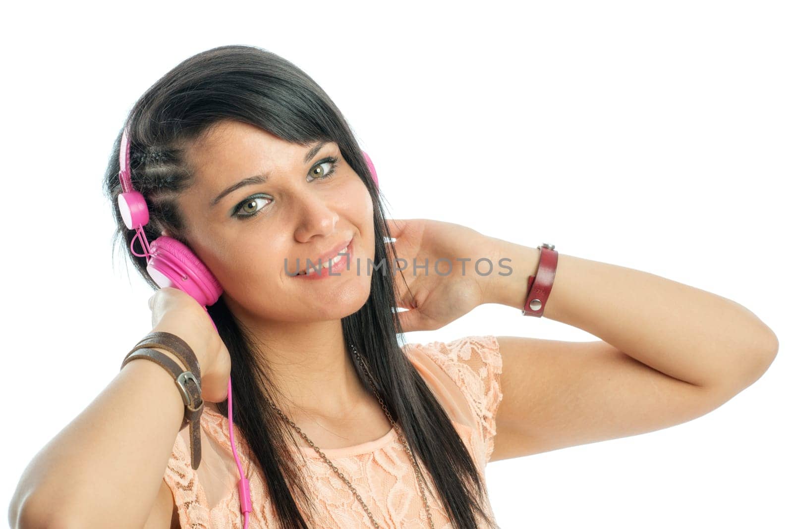 Young girl with headphones