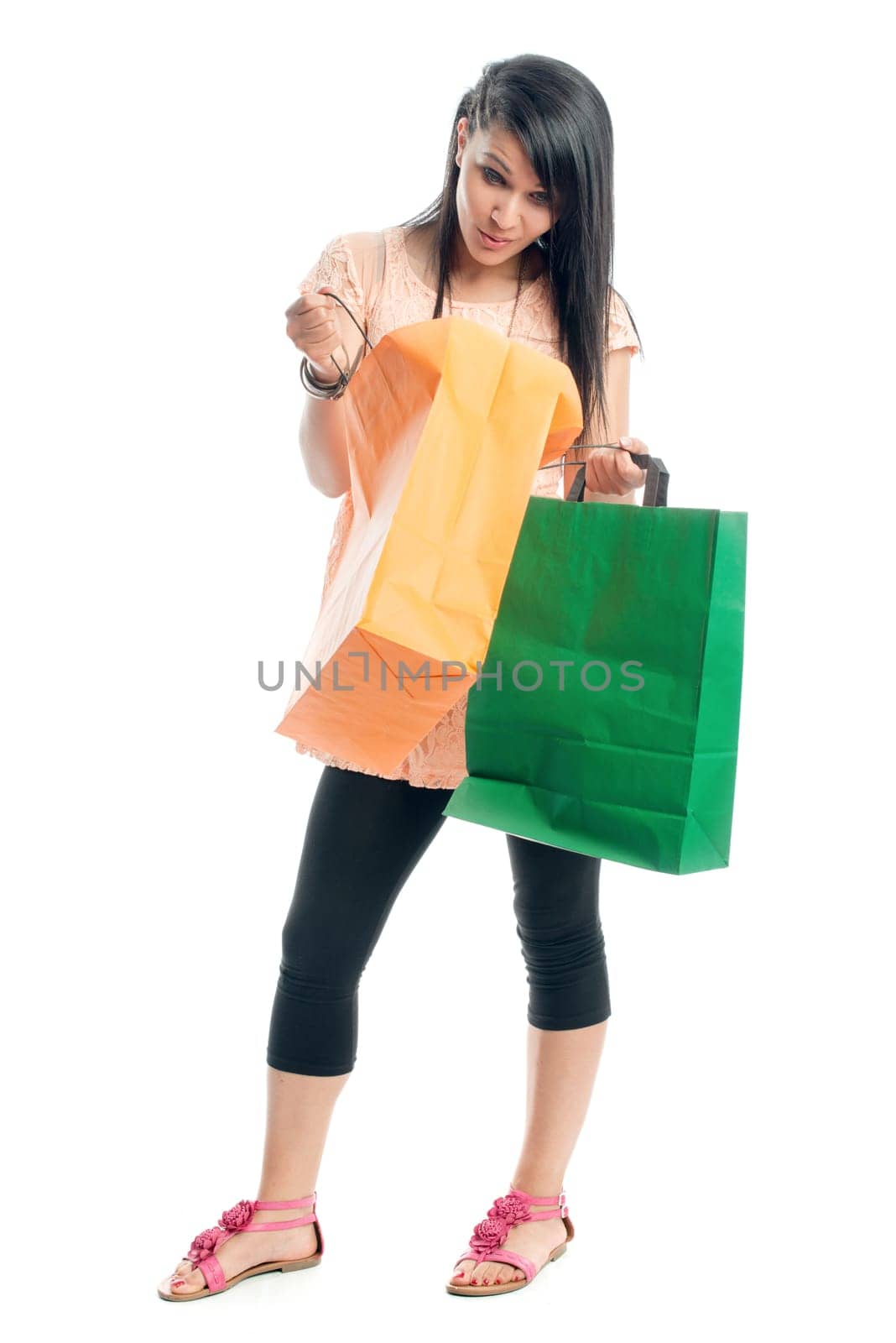 Young girl on a shopping trip