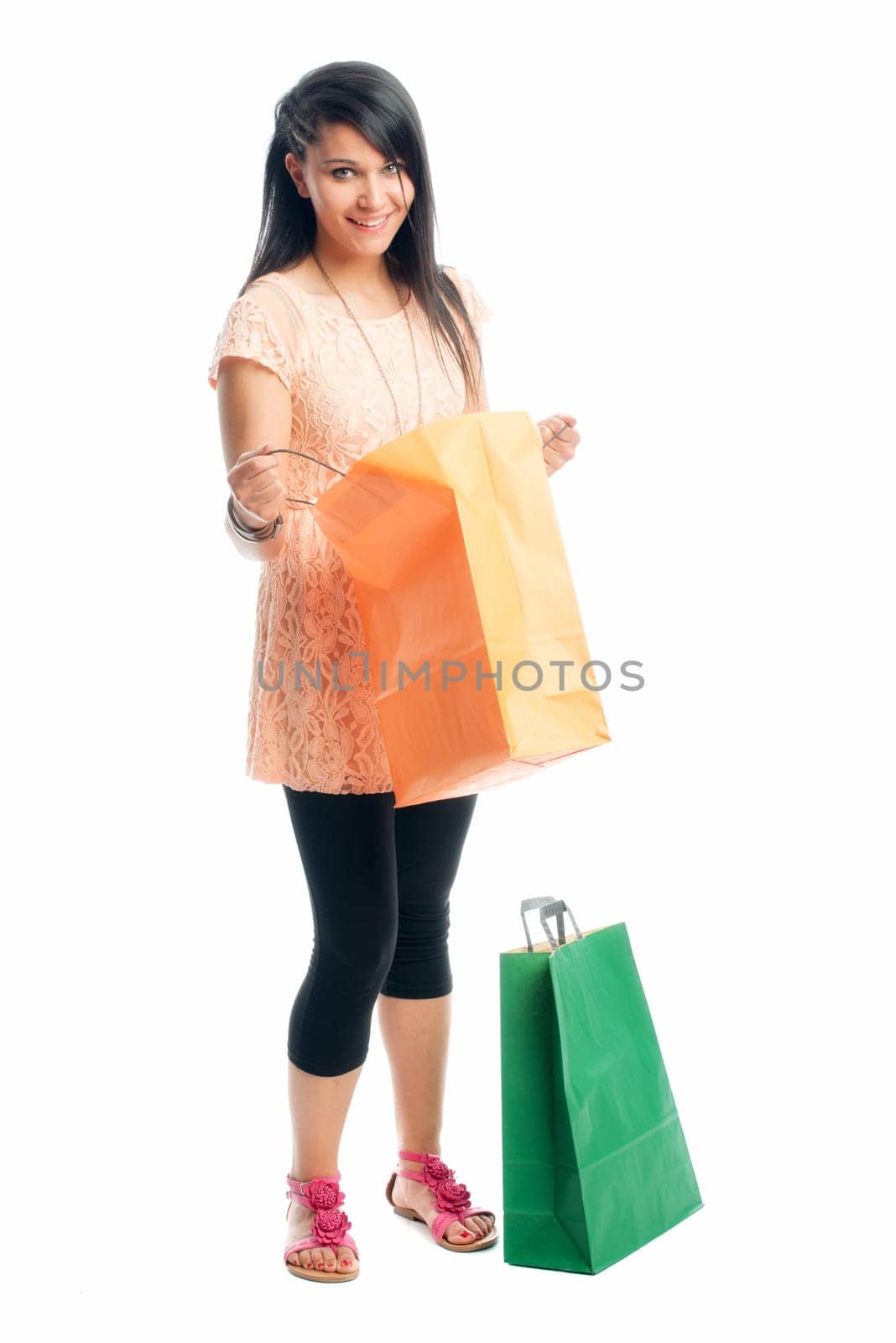 Young girl on a shopping trip