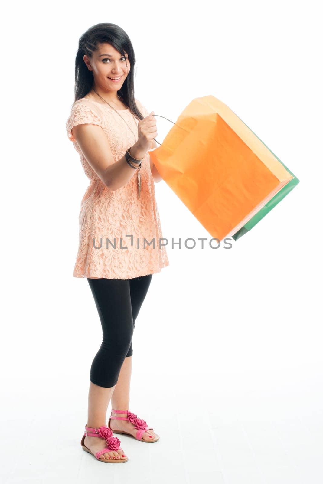 Young girl on a shopping trip