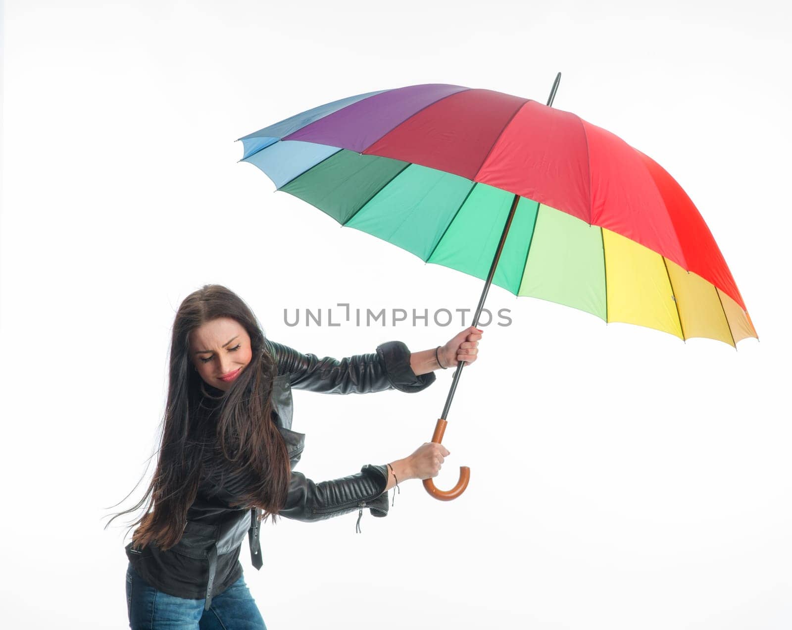 Young woman with umbrella