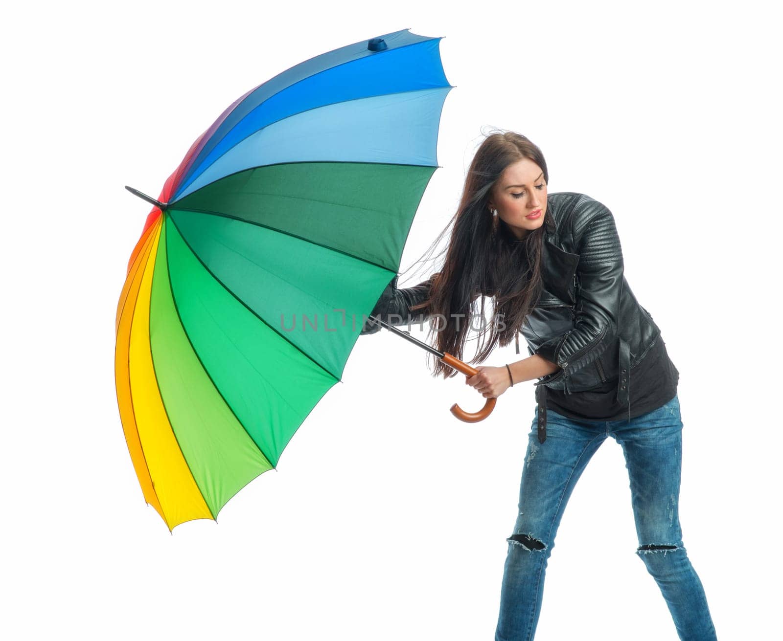 Young woman with umbrella