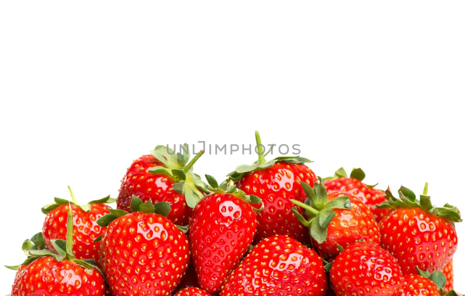 Strawberries with text open space