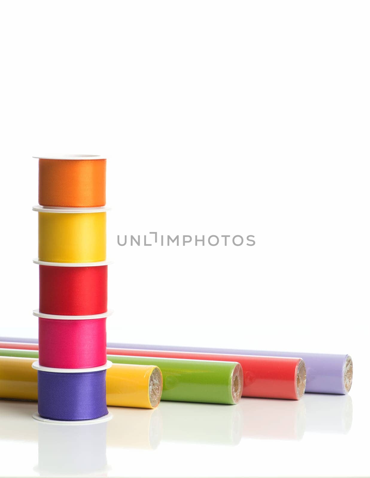 Wrapping paper with ribbon