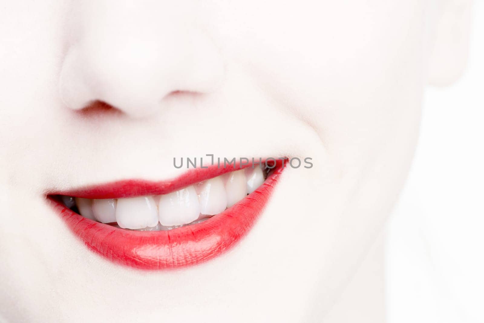 Mouth with lipstick