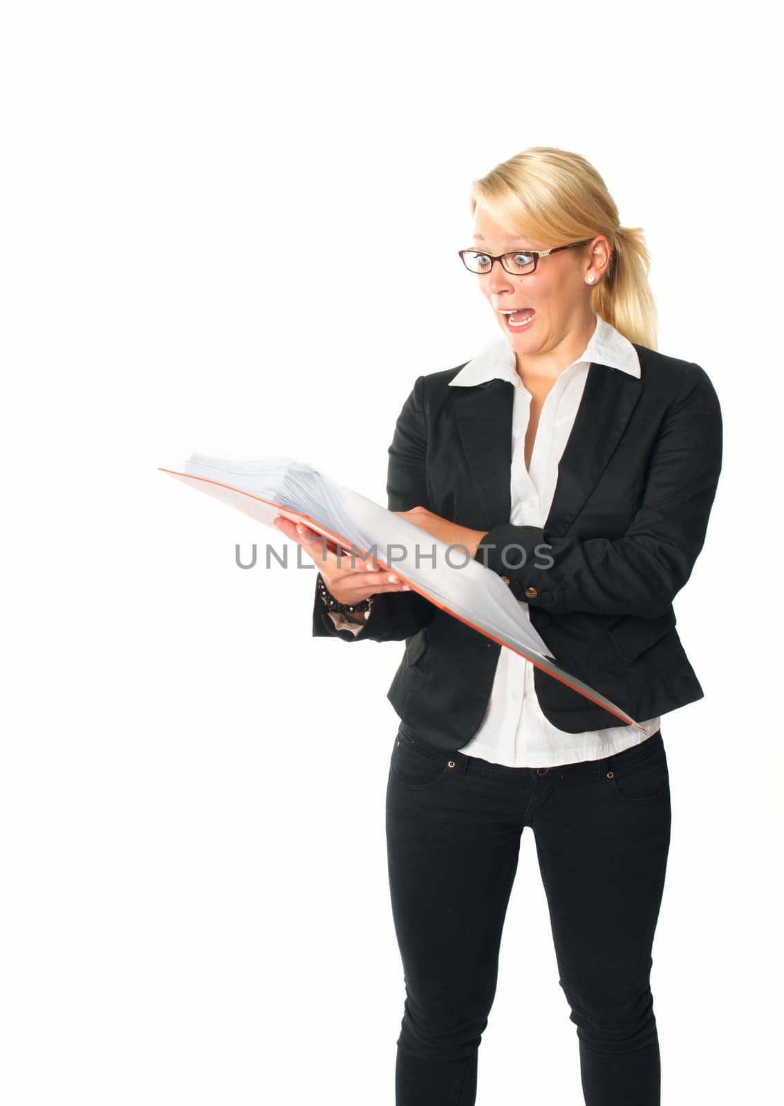 Businesswoman with documents