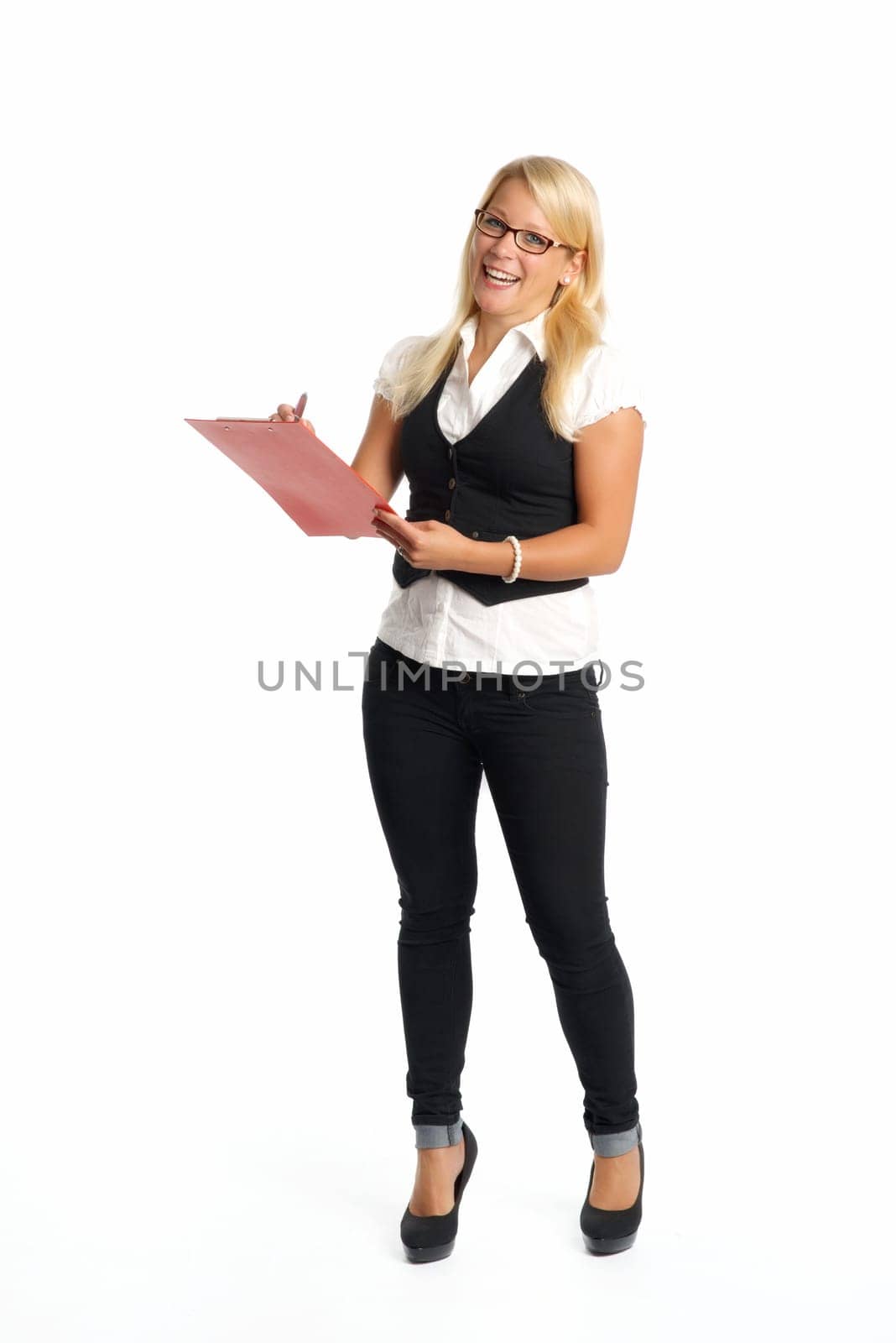 Businesswoman with documents