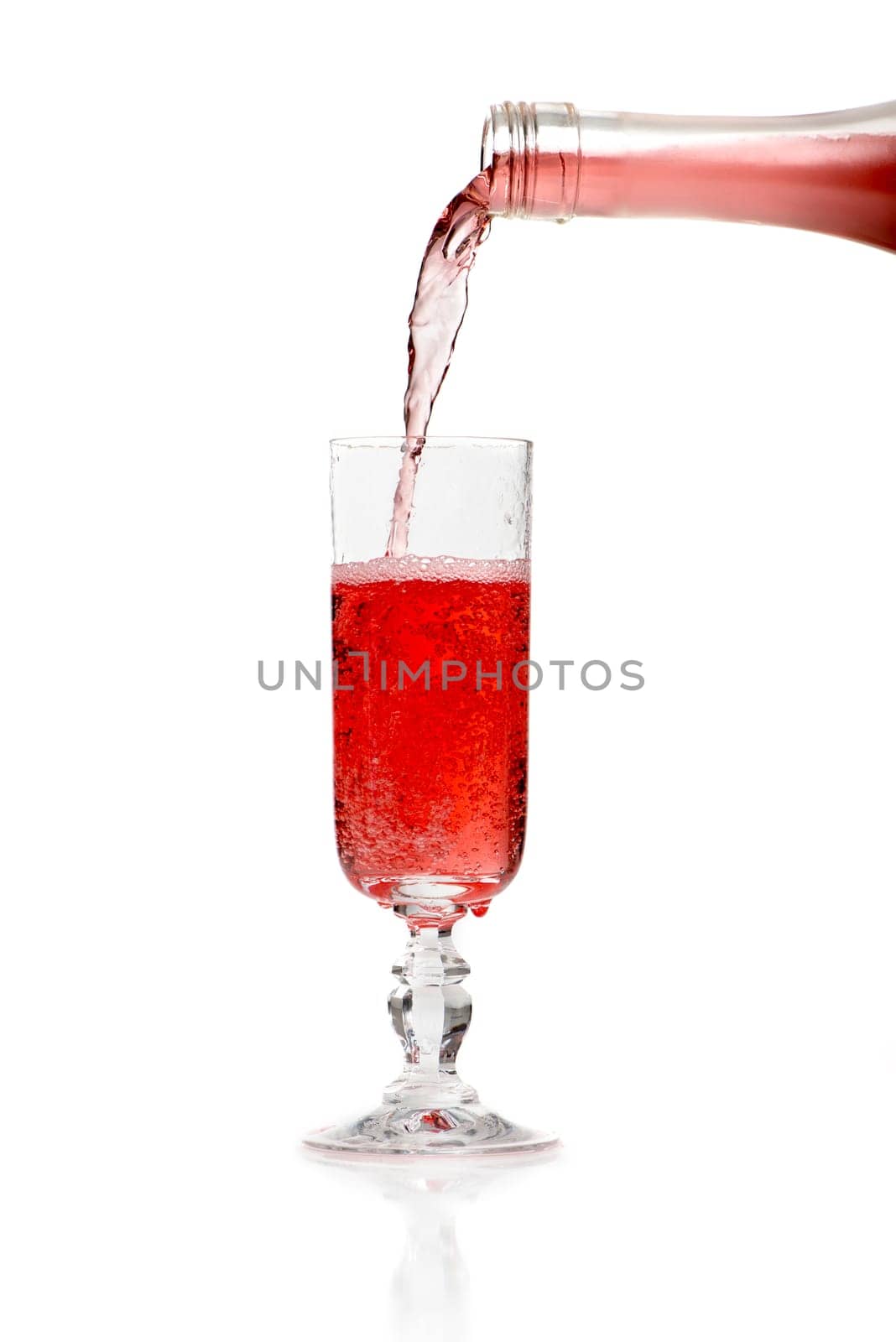 Pouring sparkling wine