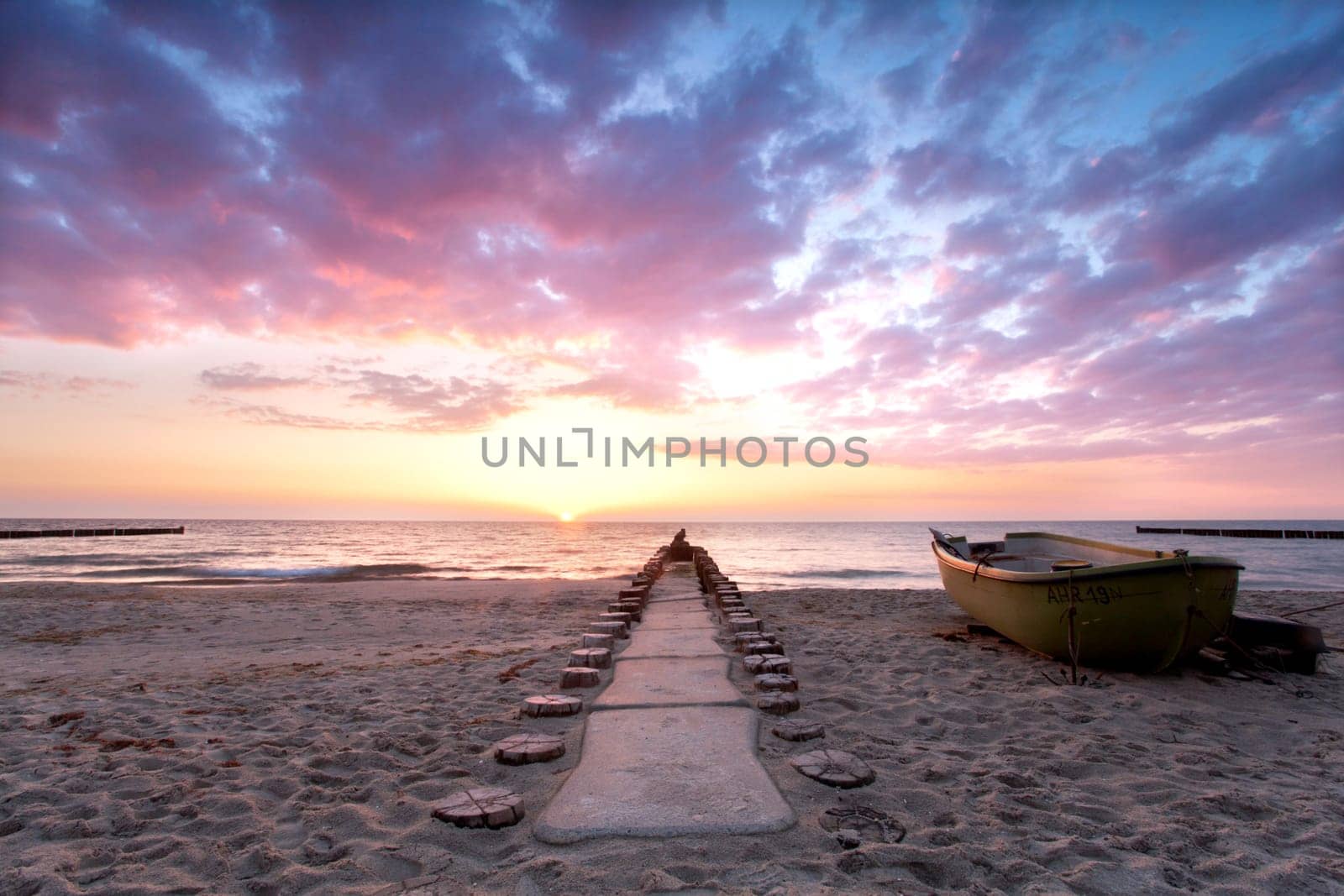 Silence on the beach - sunset