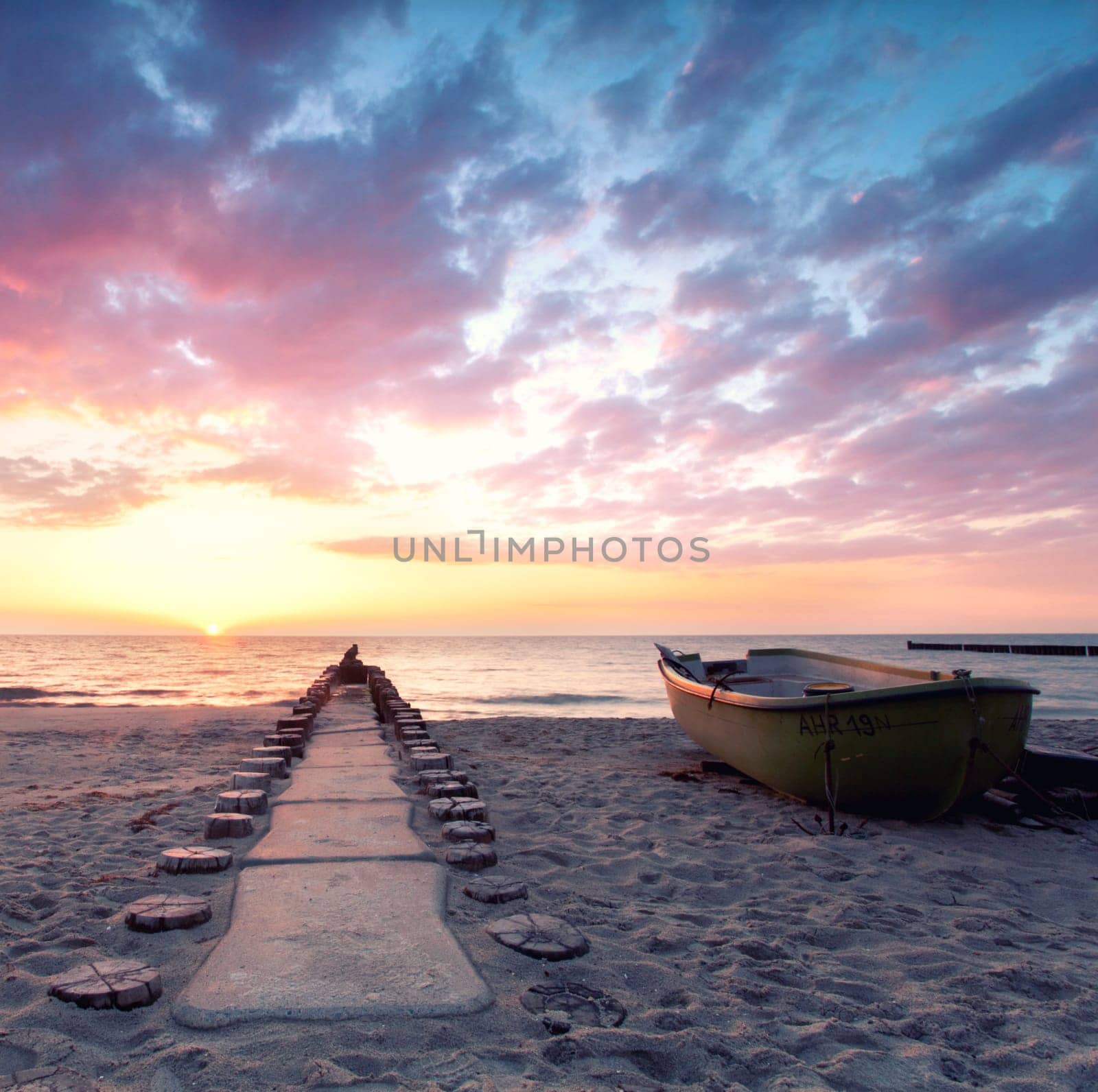 Silence on the beach - sunset