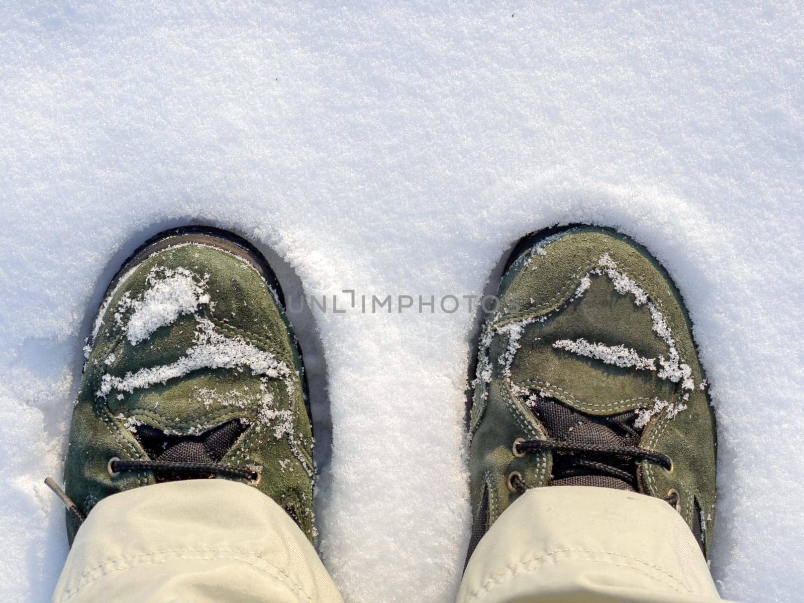 Shoes in the snow