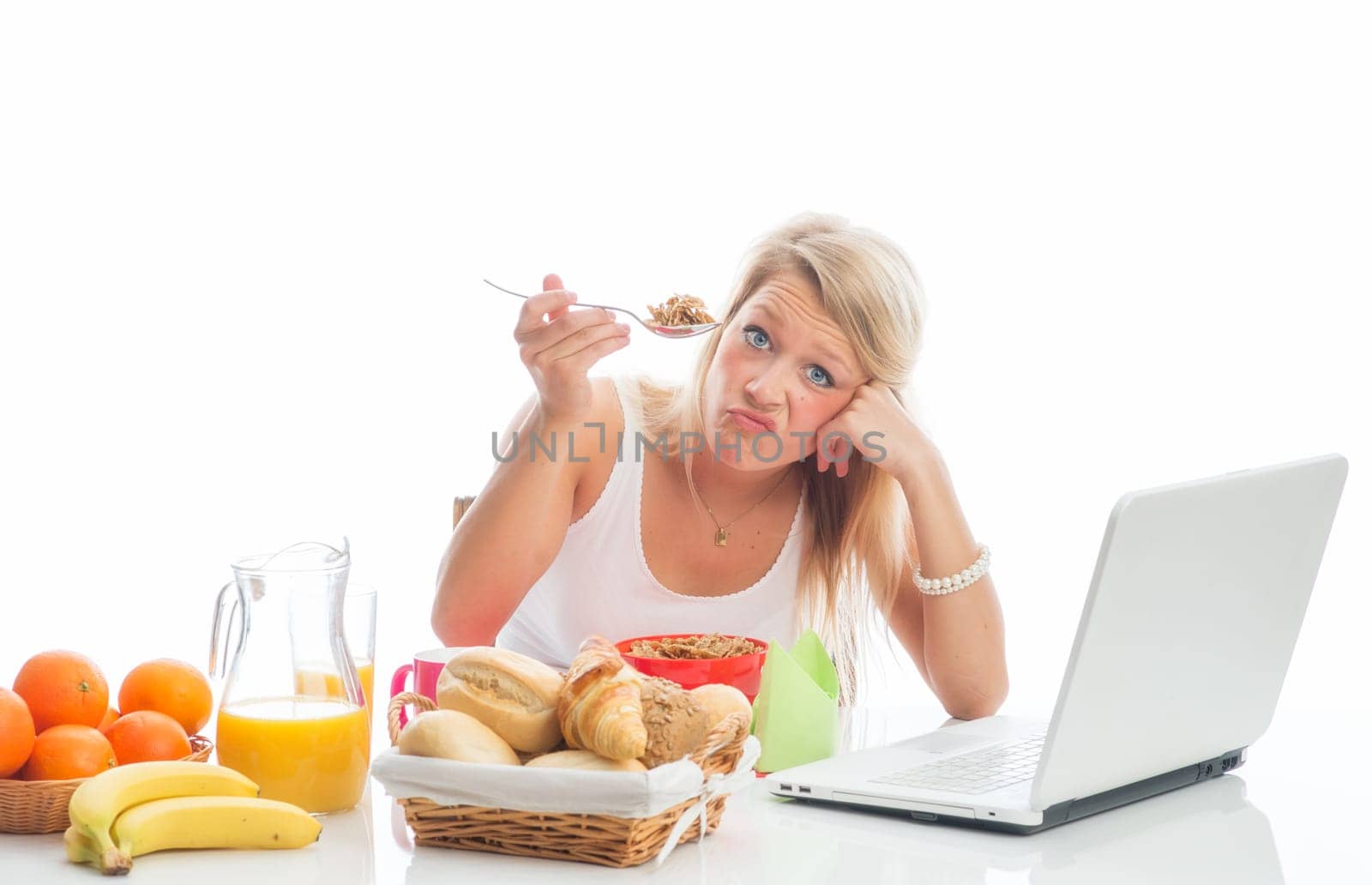 Breakfast on a laptop