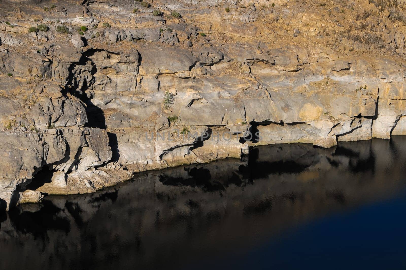 River with Dark Black Water in Canary Islands