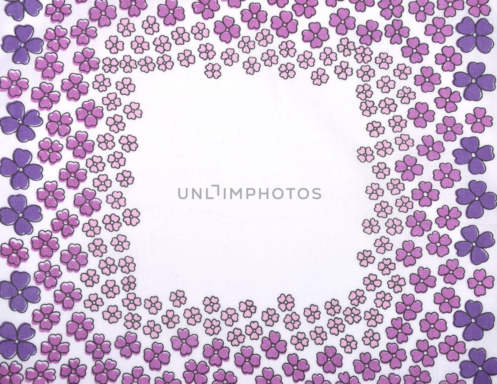 Cloth with flower decoration as background