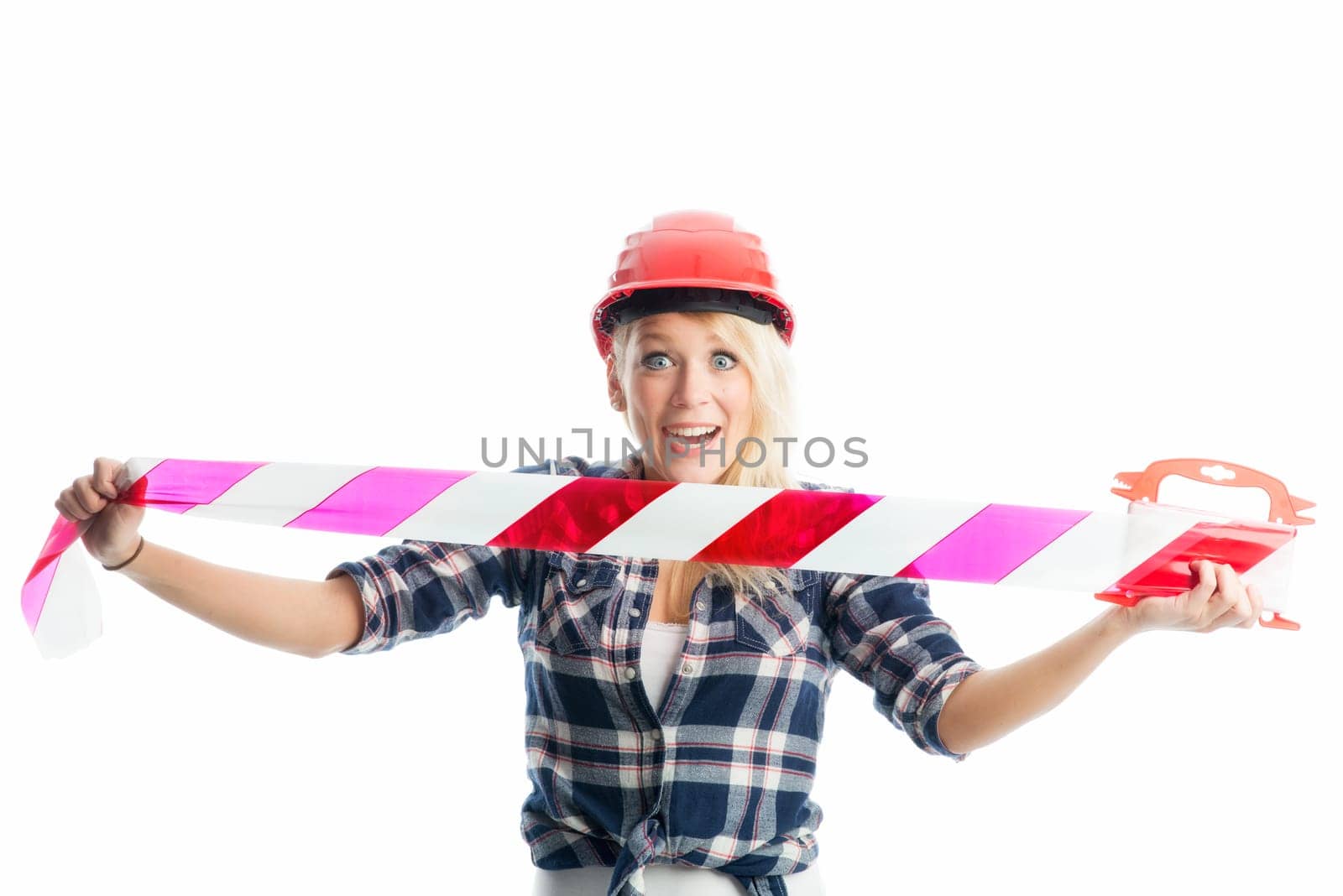 Woman with fluttering band