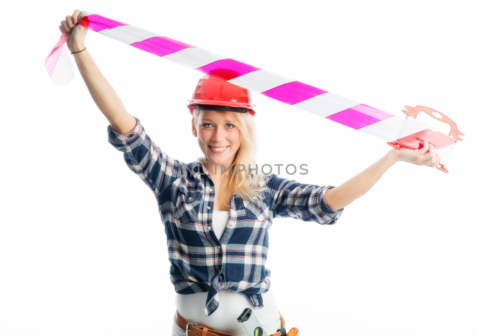 Woman with fluttering band