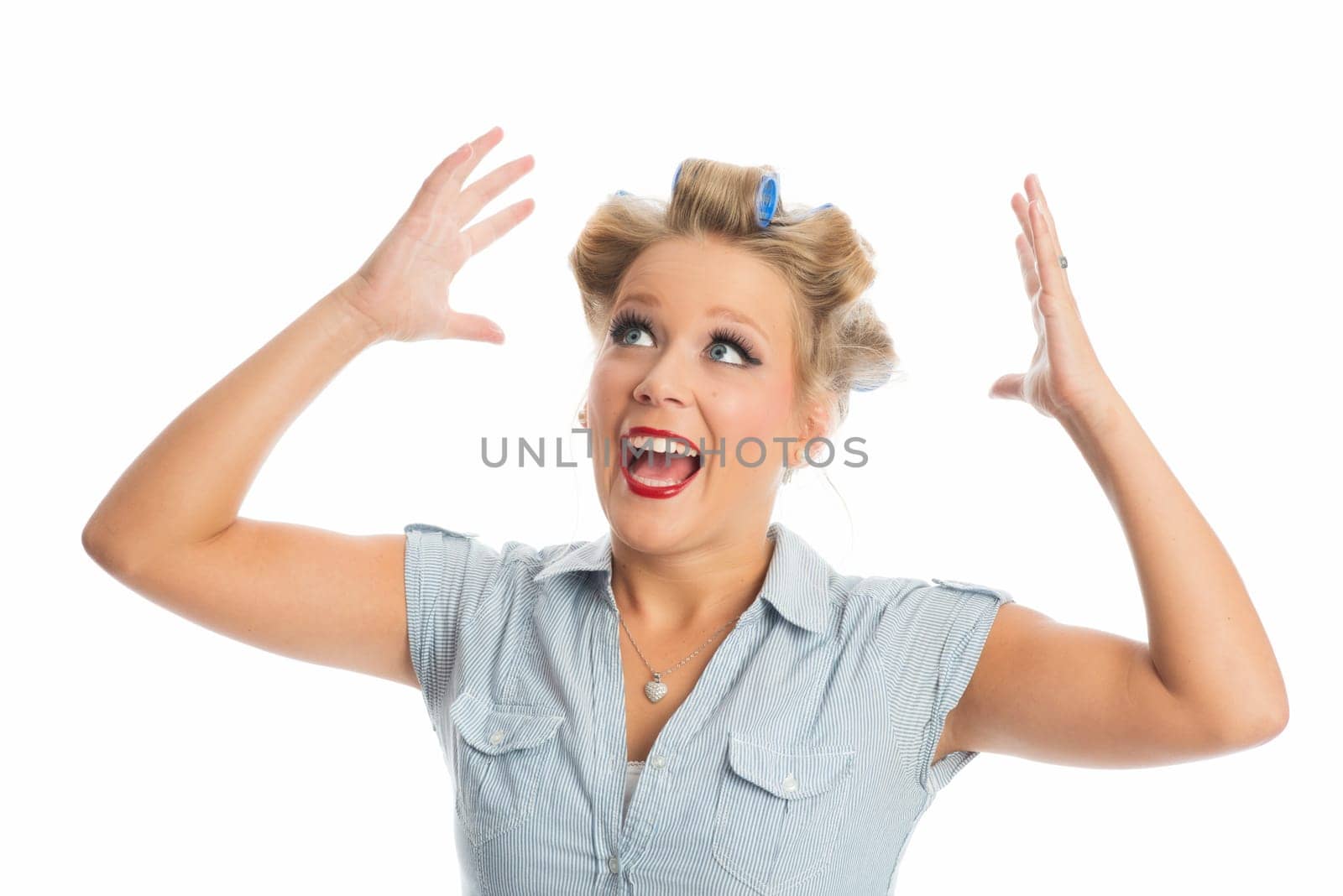 Excited housewife