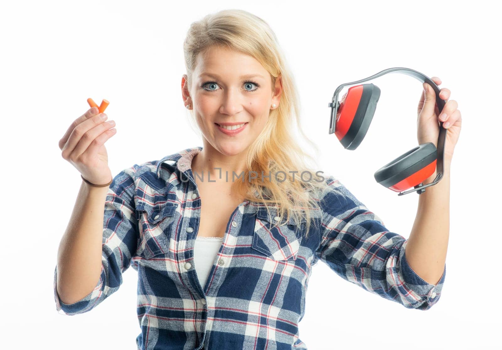 Craftsmen with ear protection