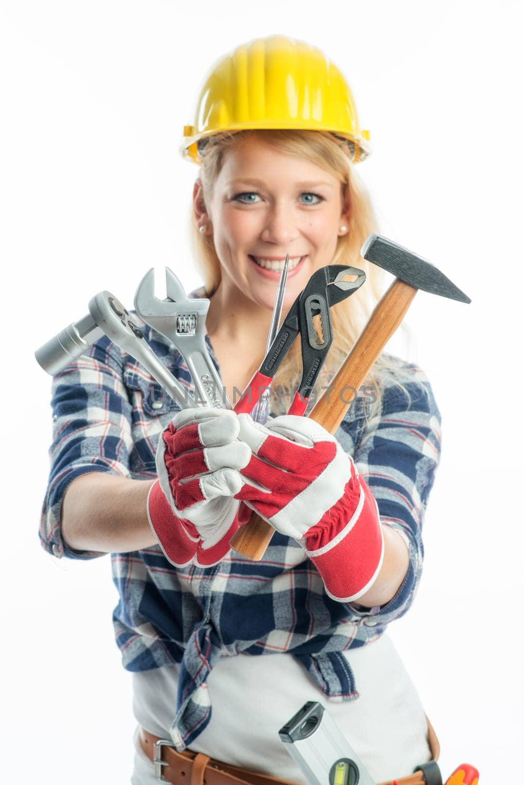Female craftsman with tools