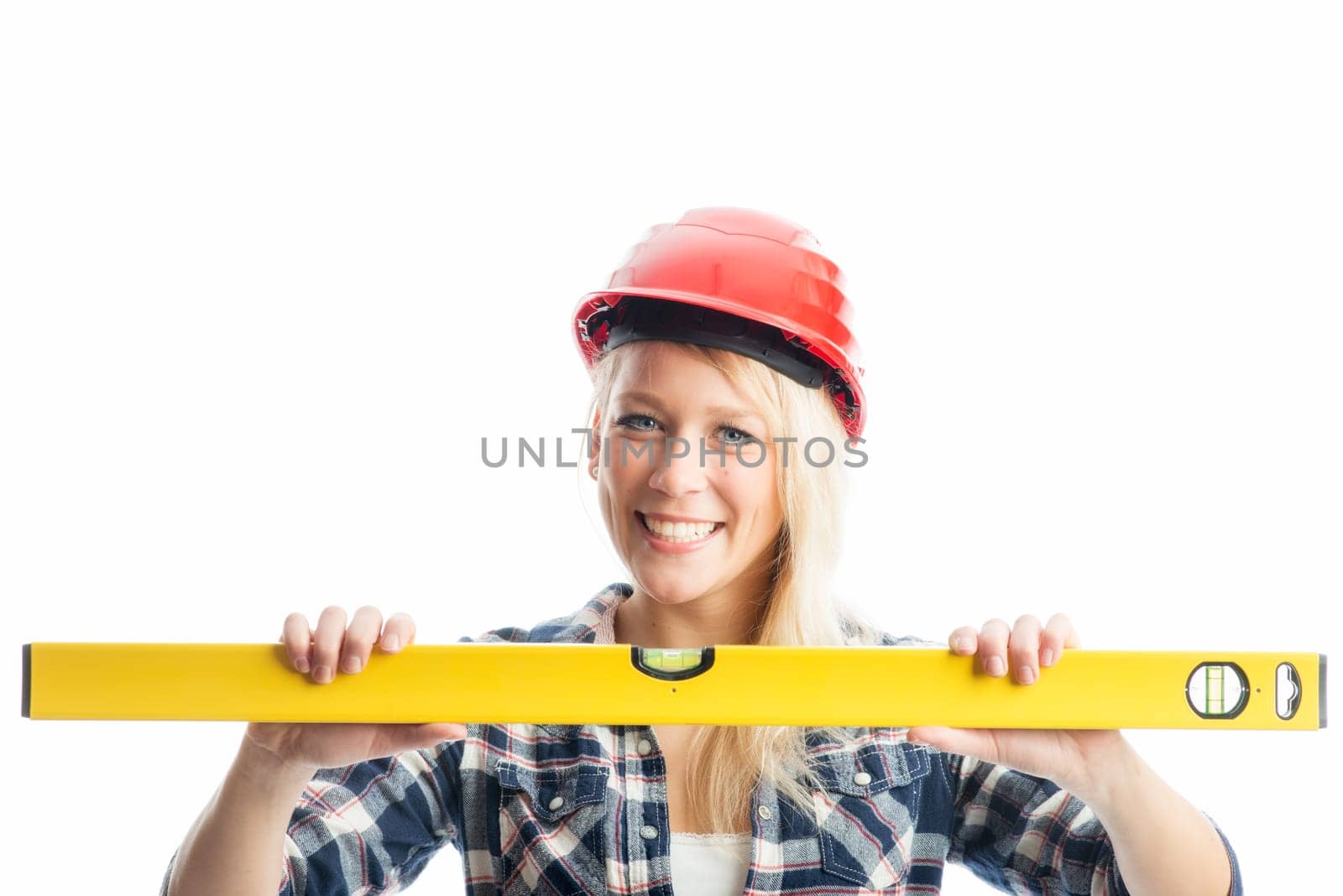 Blonde woman with water scales
