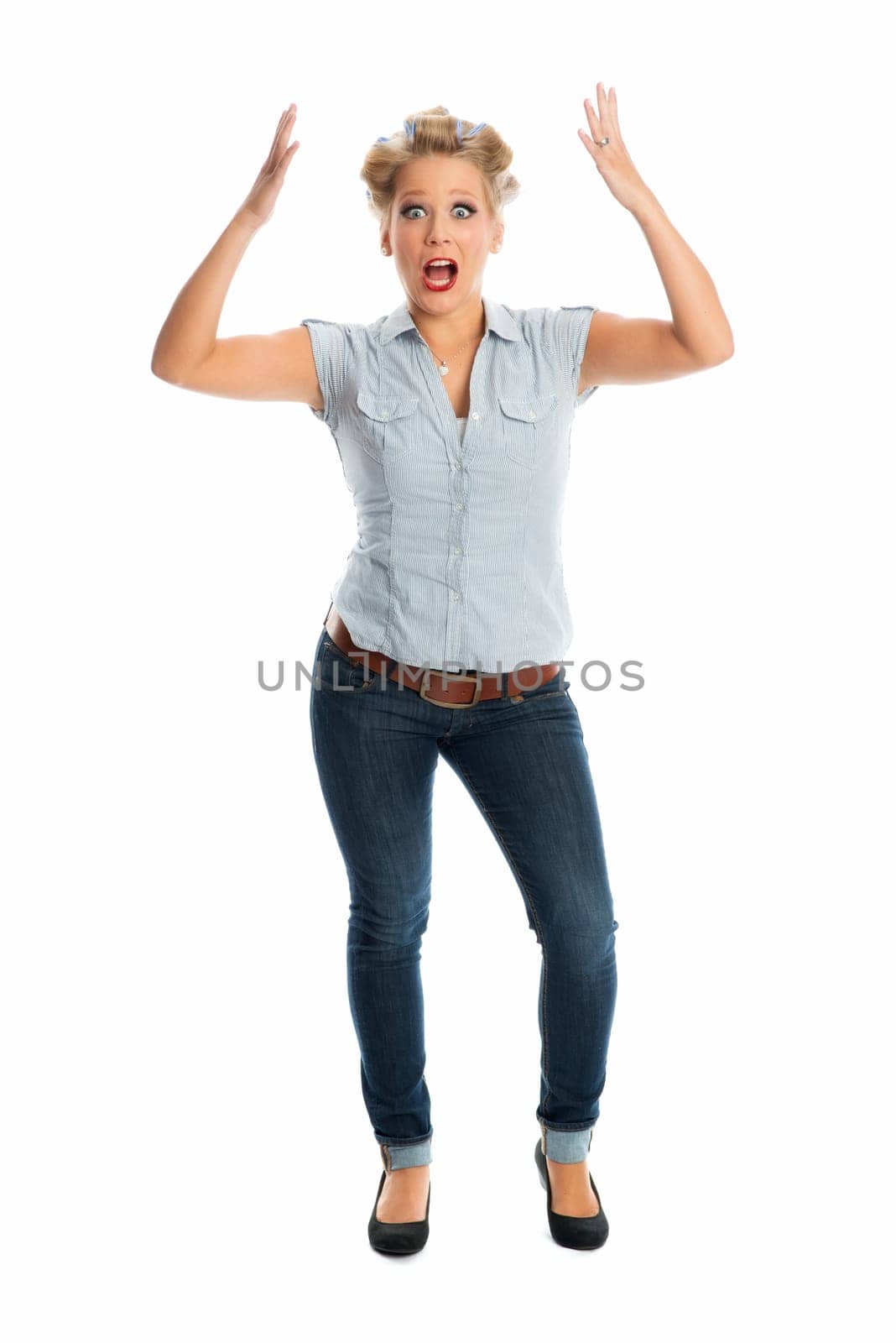 Excited housewife