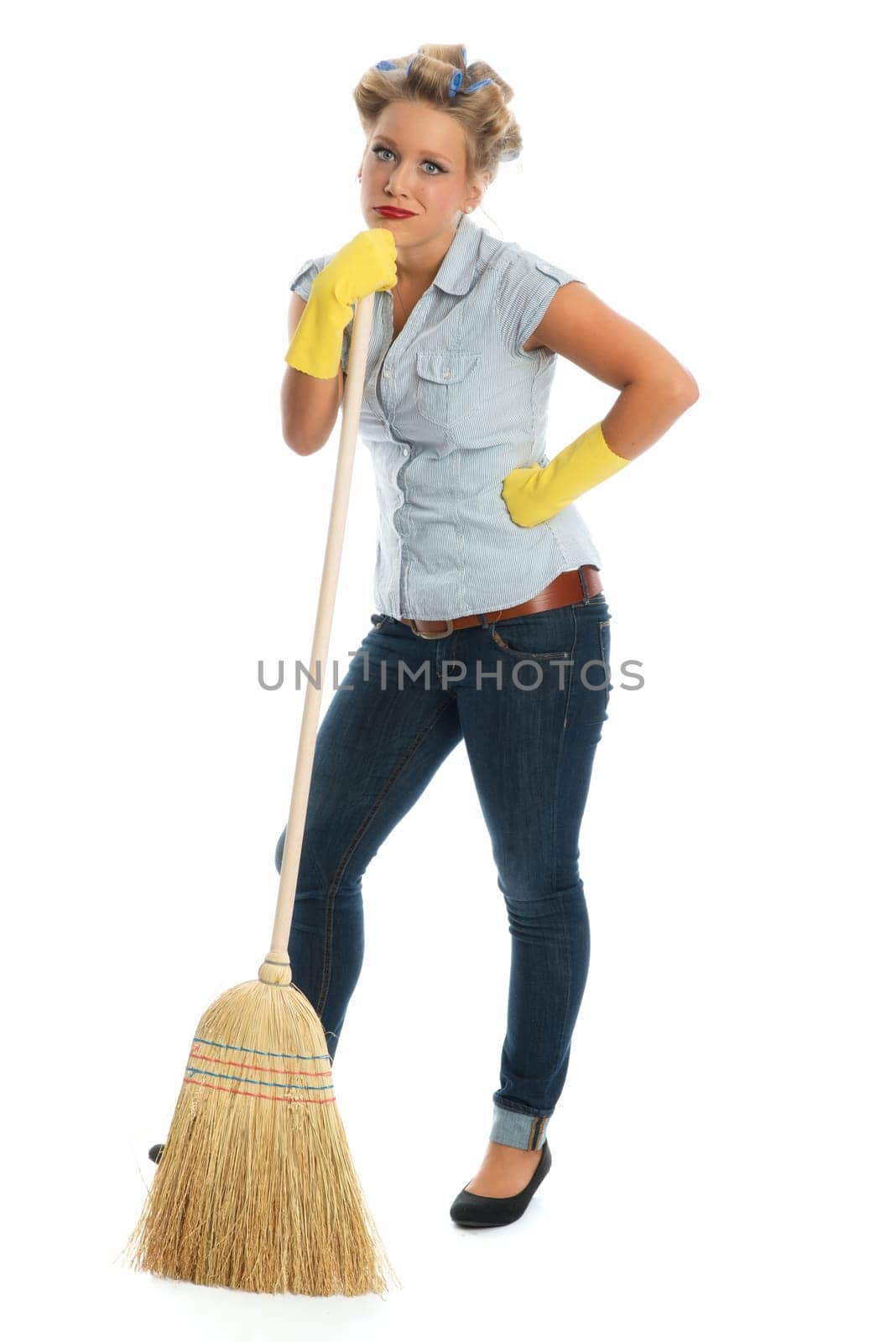 Housewife with rice bhisl