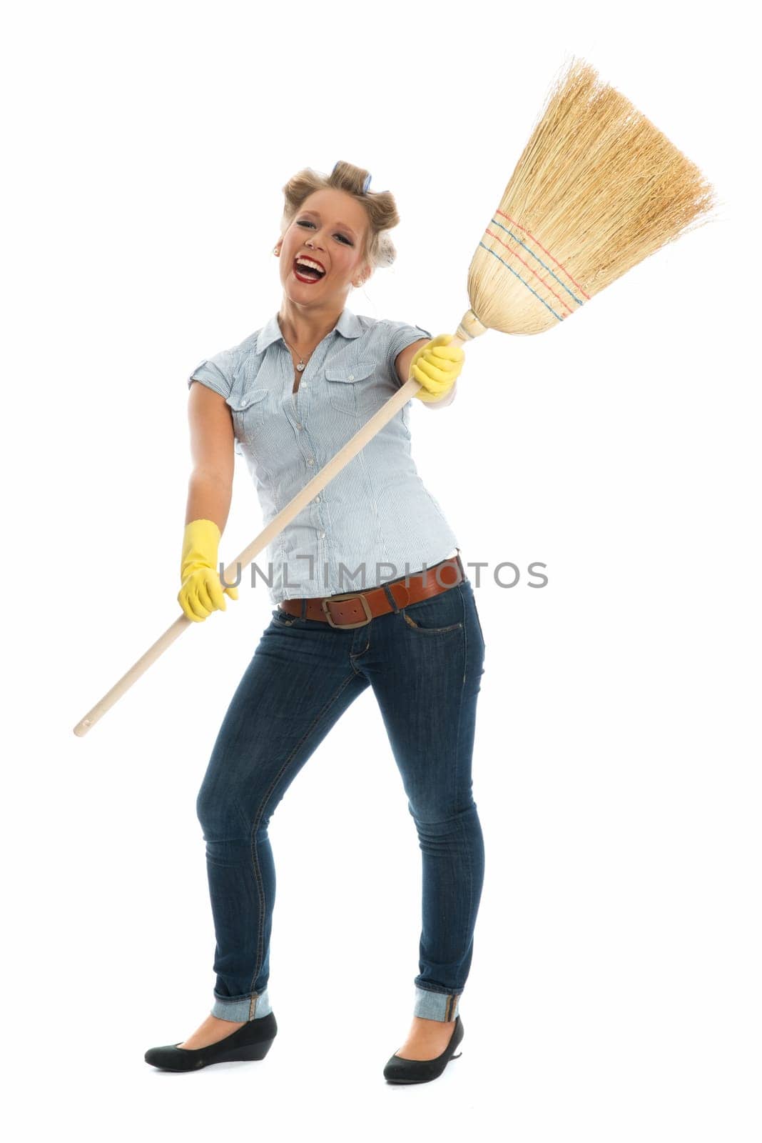 Housewife with rice bhisl