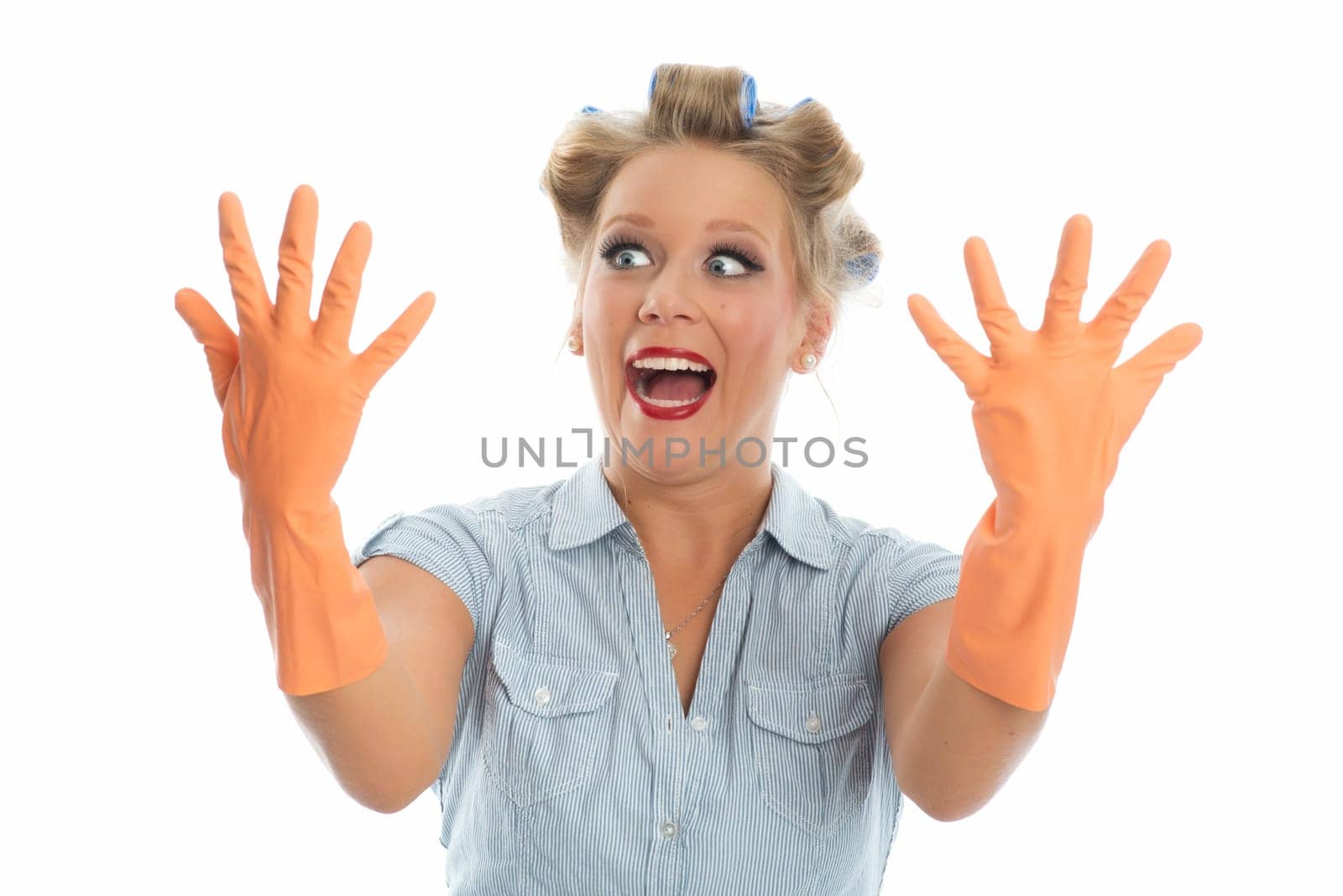 Horrified housewife