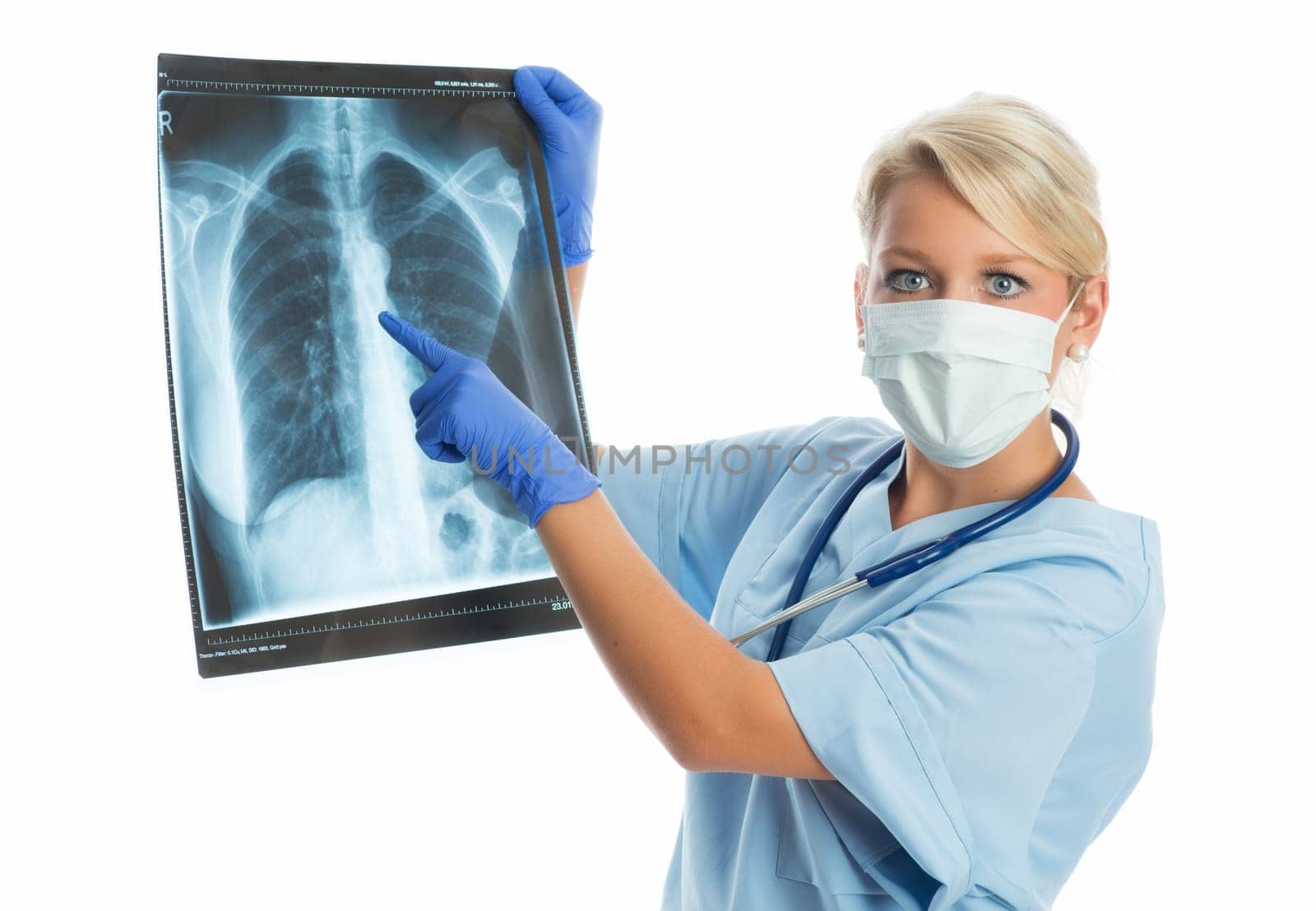 Woman Doctor with X-ray