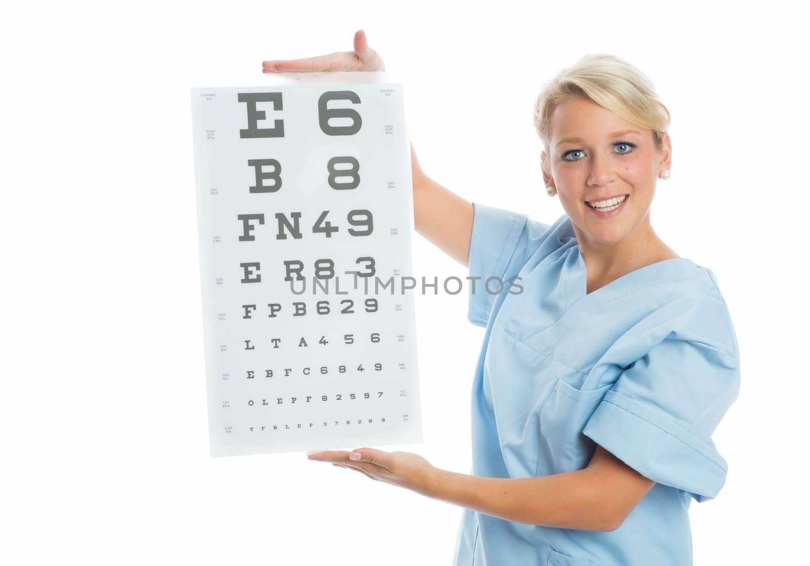 Doctor holds visual plaque