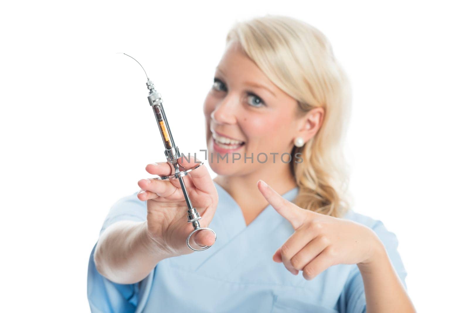 Doctor with syringe
