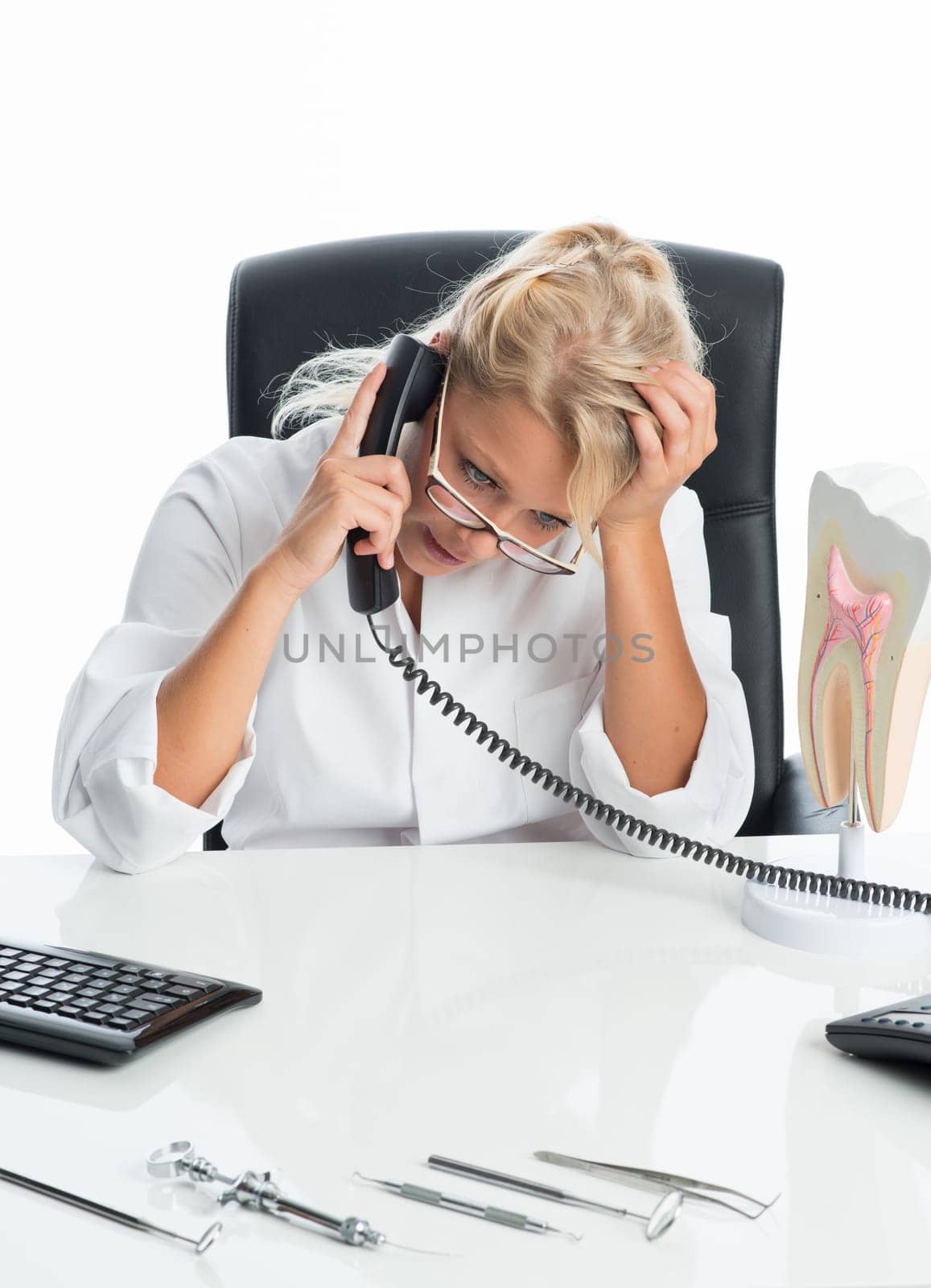 Dentist on the phone