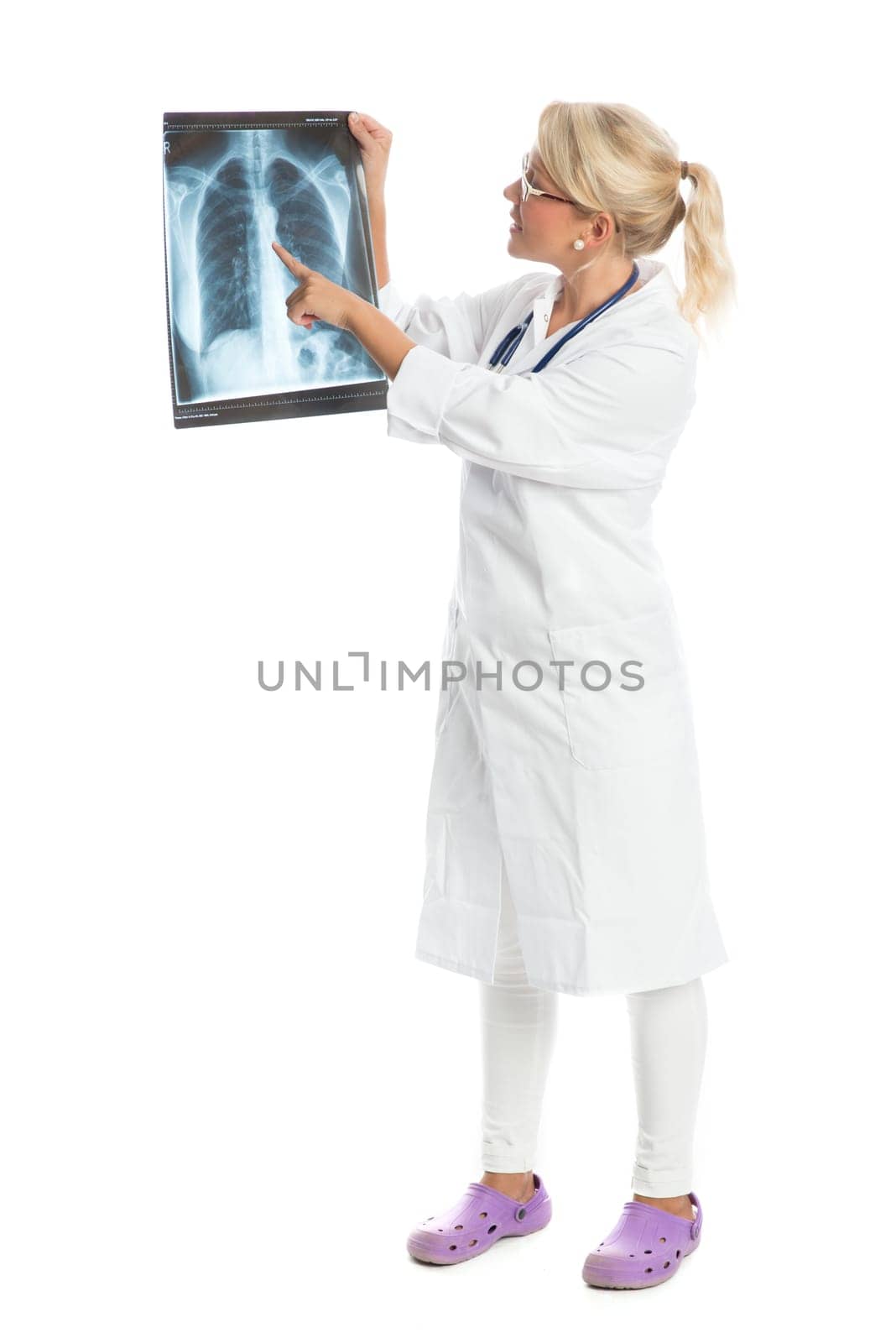 Woman Doctor with X-ray