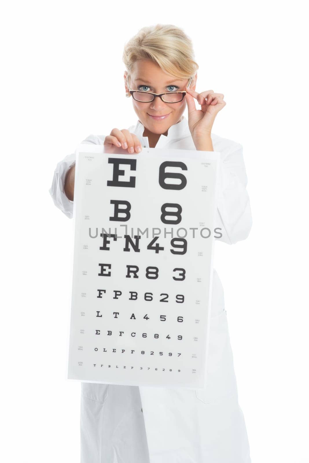 Doctor holds visual plaque