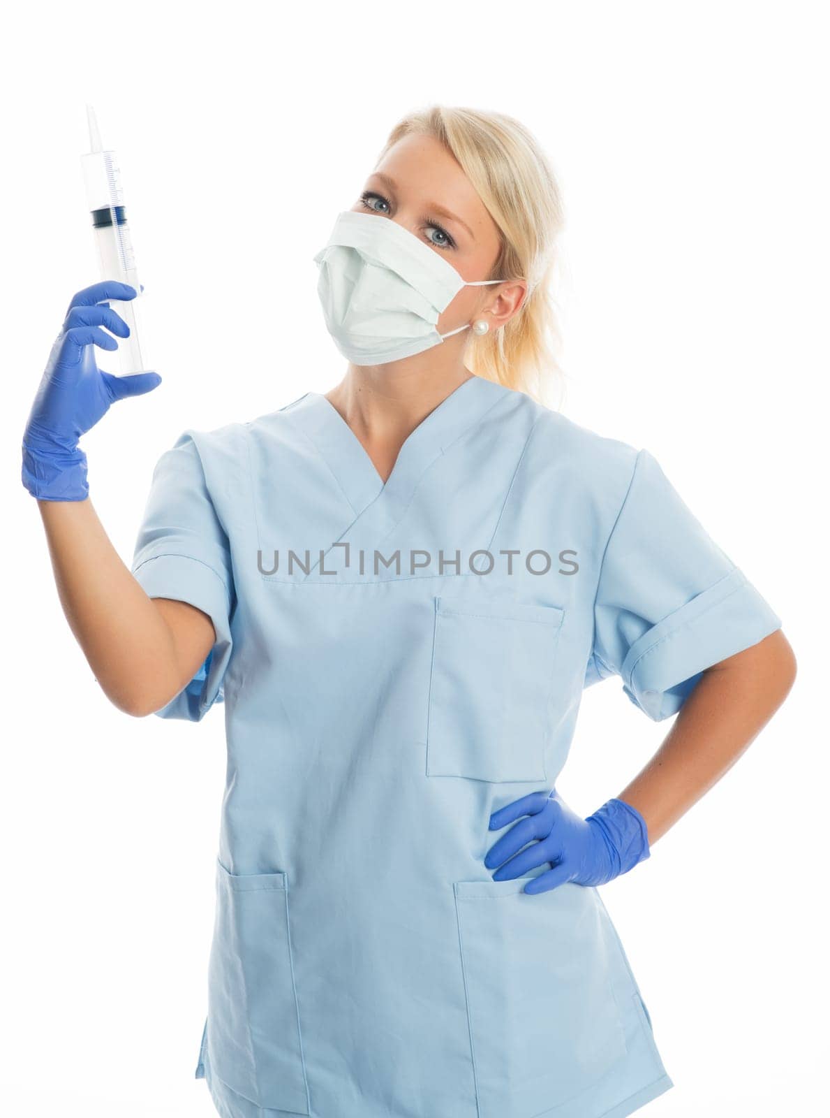 Doctor with syringe