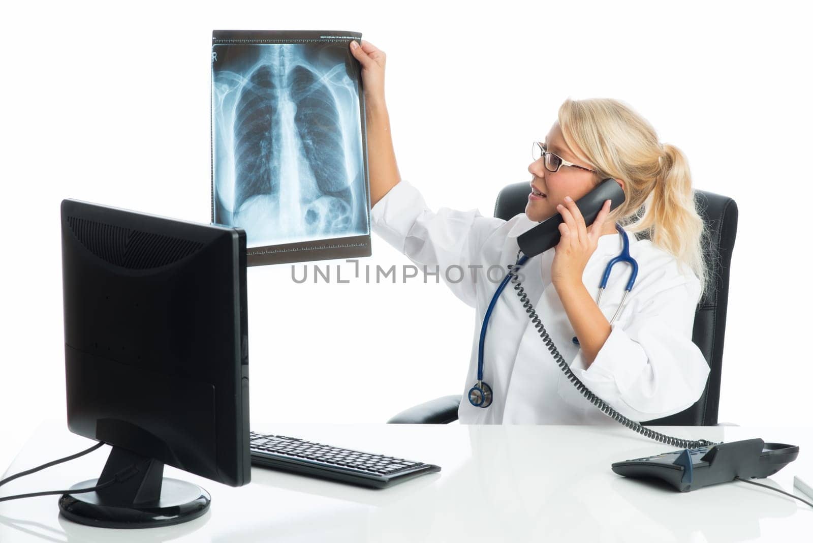 Doctor with X-ray