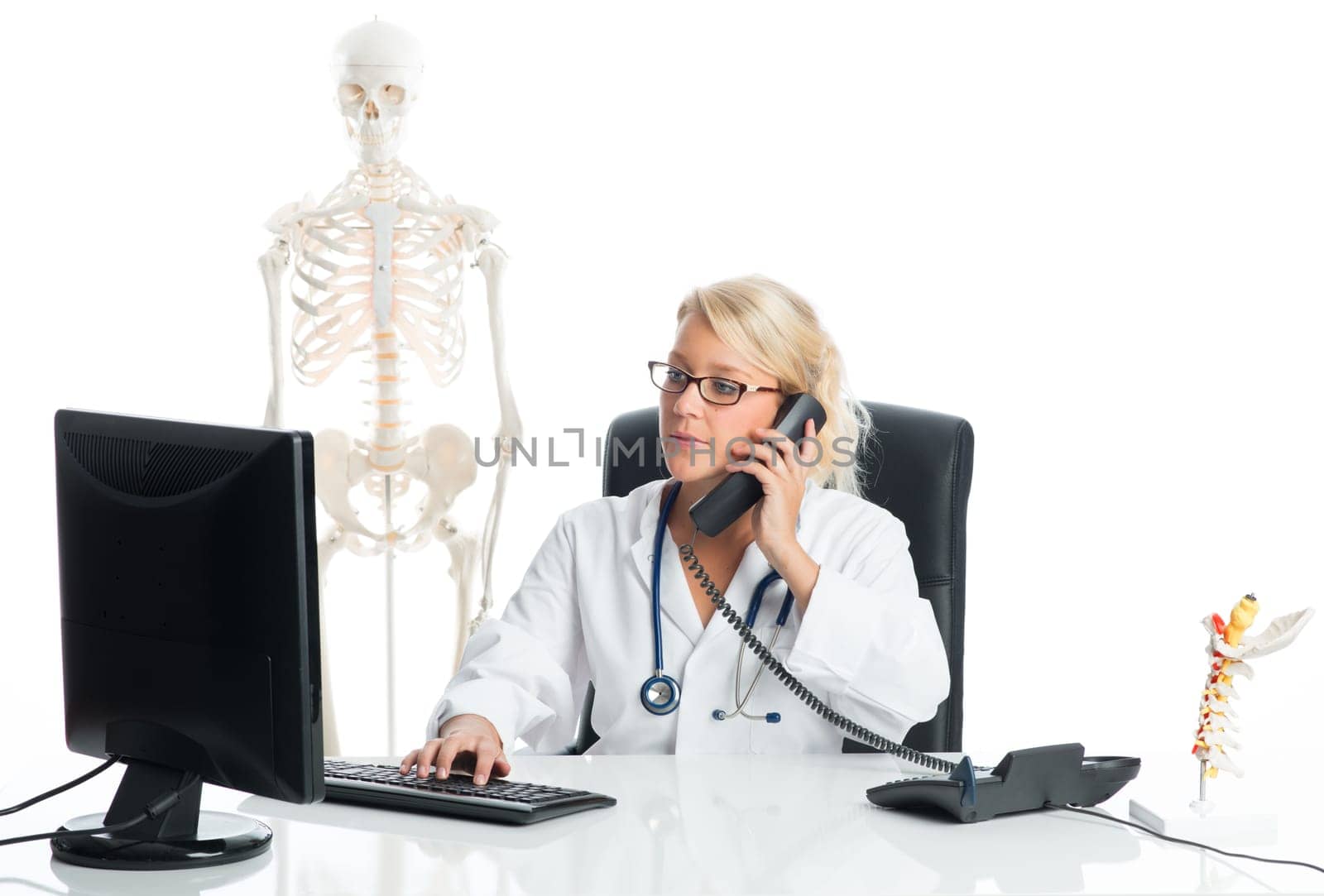 Doctor on the phone