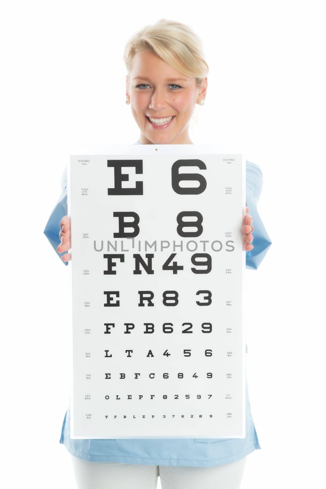 Doctor holds visual plaque