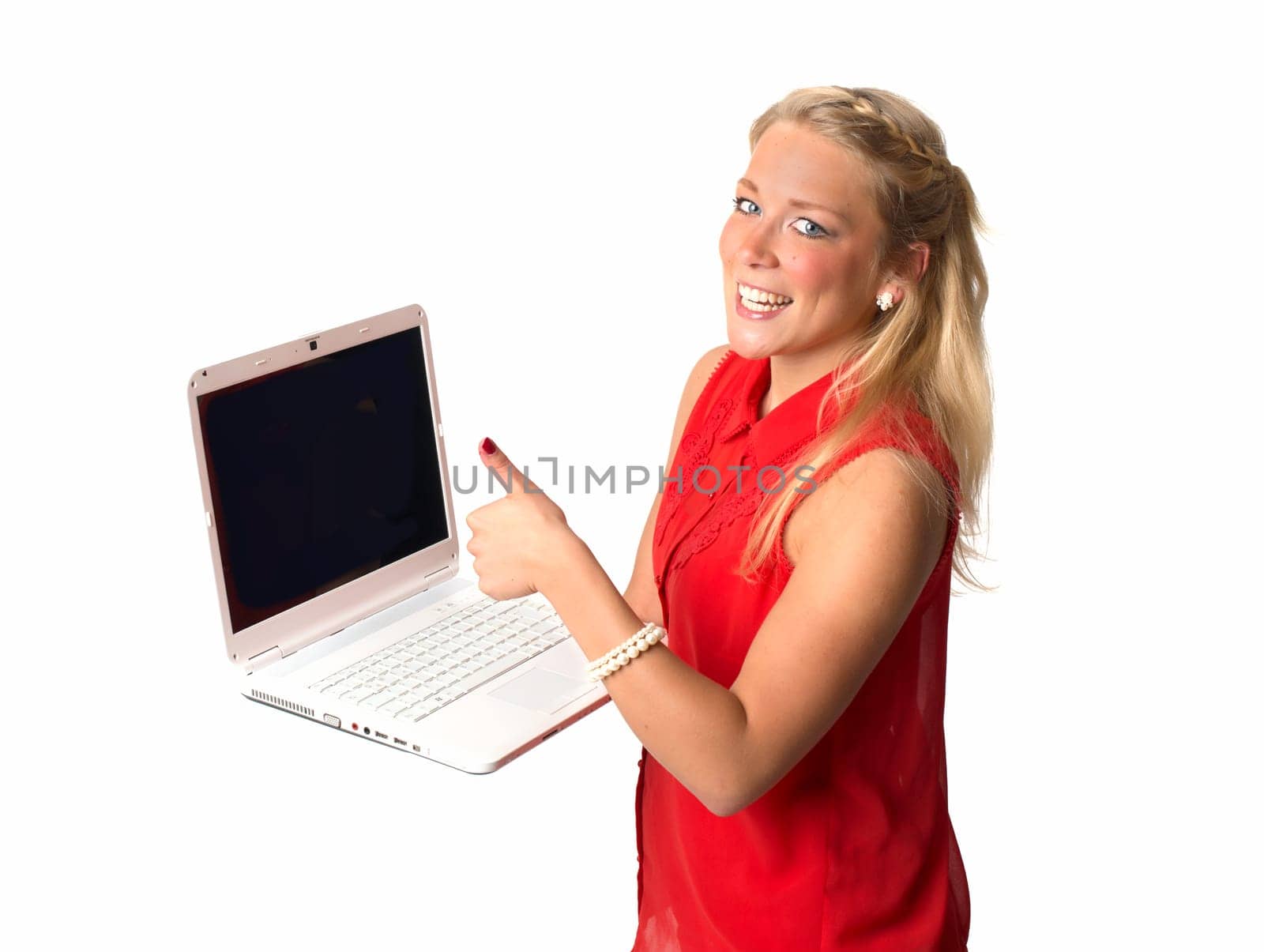 Young woman with laptop