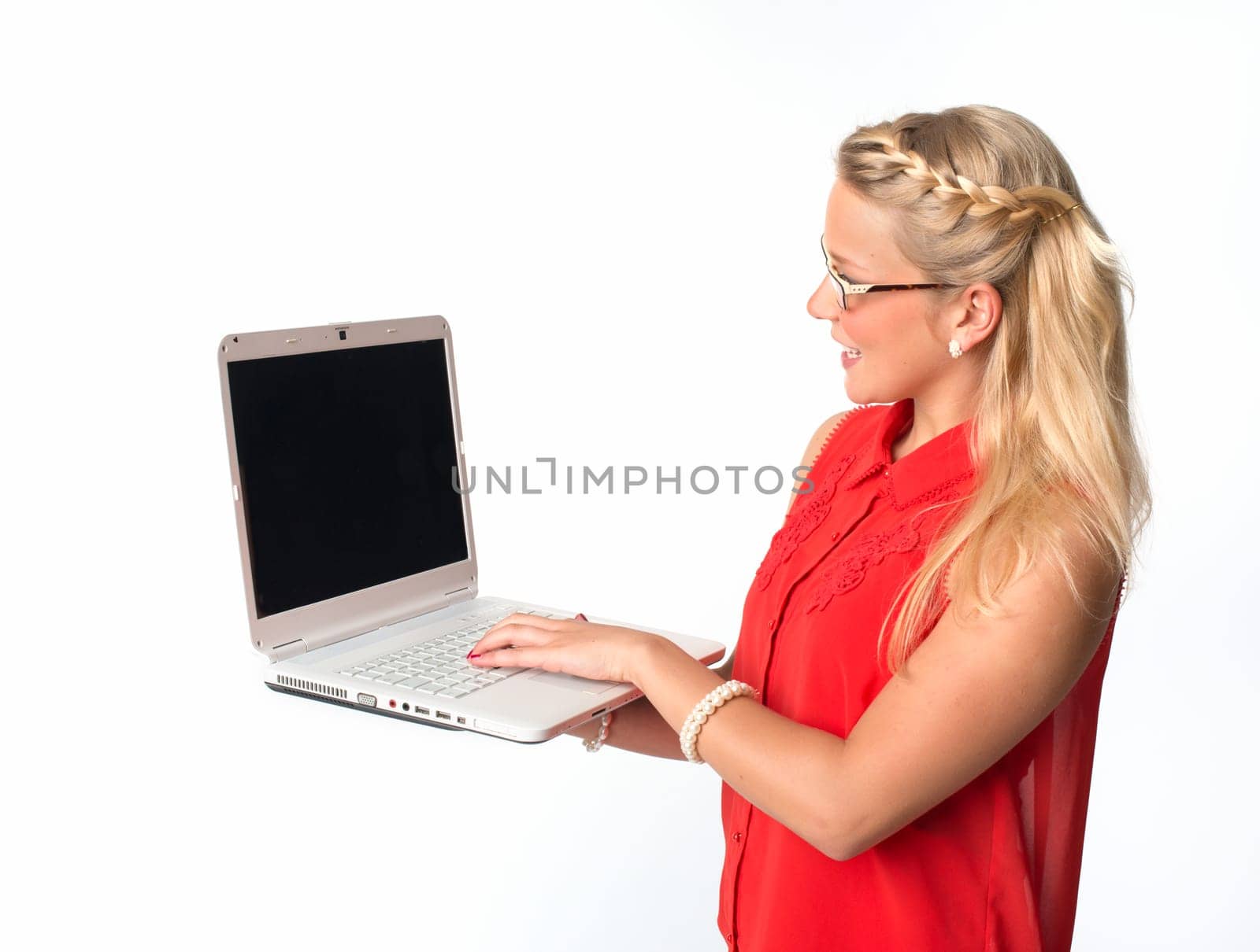 Young woman with laptop